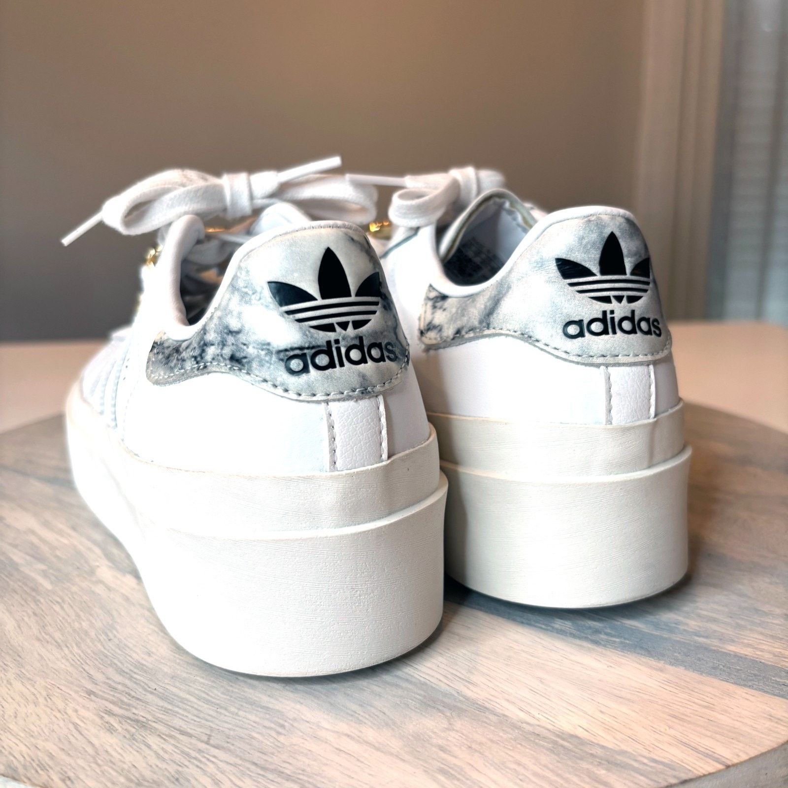 Adidas Adidas Superstar Platform Women's 8.5 White Marble Sneakers Size US 8.5 / IT 38.5 - 8 Thumbnail