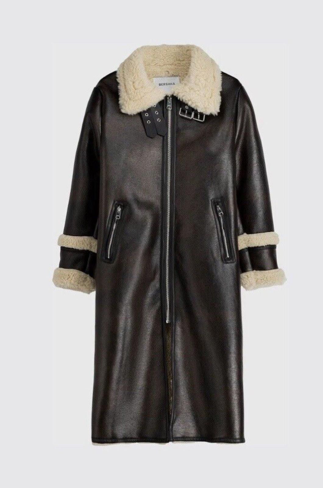 Bershka Bershka chocolate longline fur shearling coat BNWT SIZE L/12 Size L / US 10 / IT 46 - 4 Thumbnail
