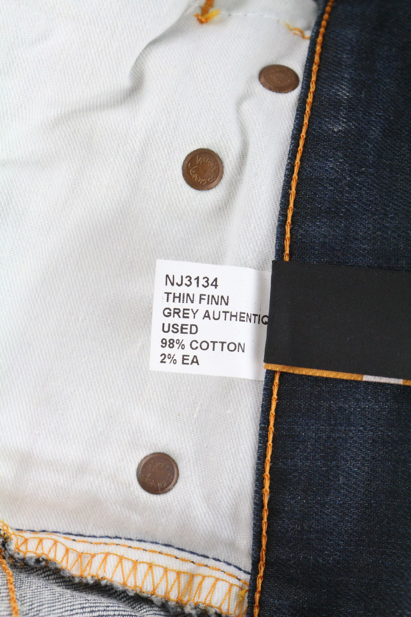 Nudie Jeans THIN FINN GREY AUTHENTIQUE USED W30/L34 Denim Jeans 80419 Size US 30 / EU 46 - 8 Thumbnail