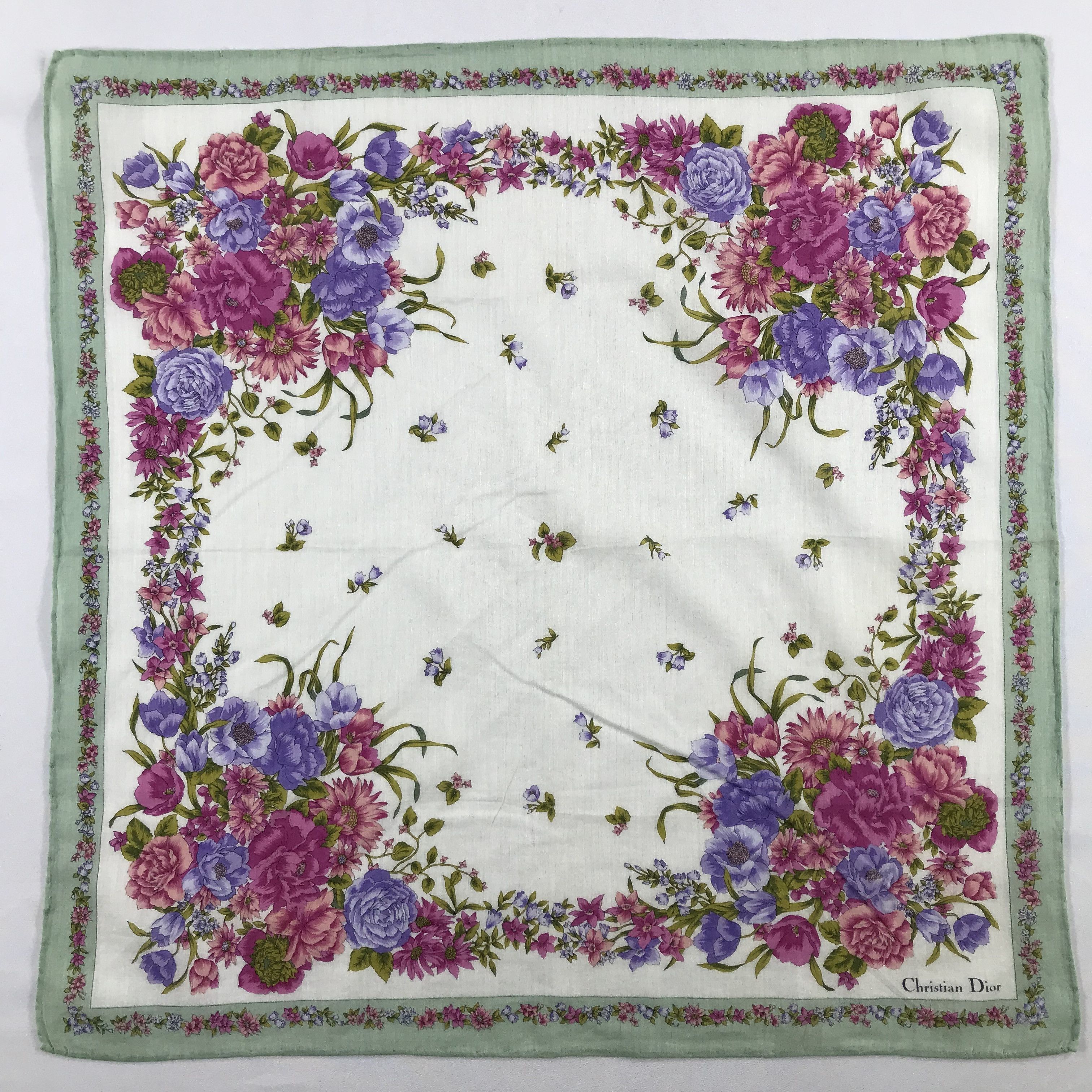 Vintage Christian Dior Bandana / Handkerchief / Neckerchief - S2227 Size ONE SIZE - 1 Thumbnail