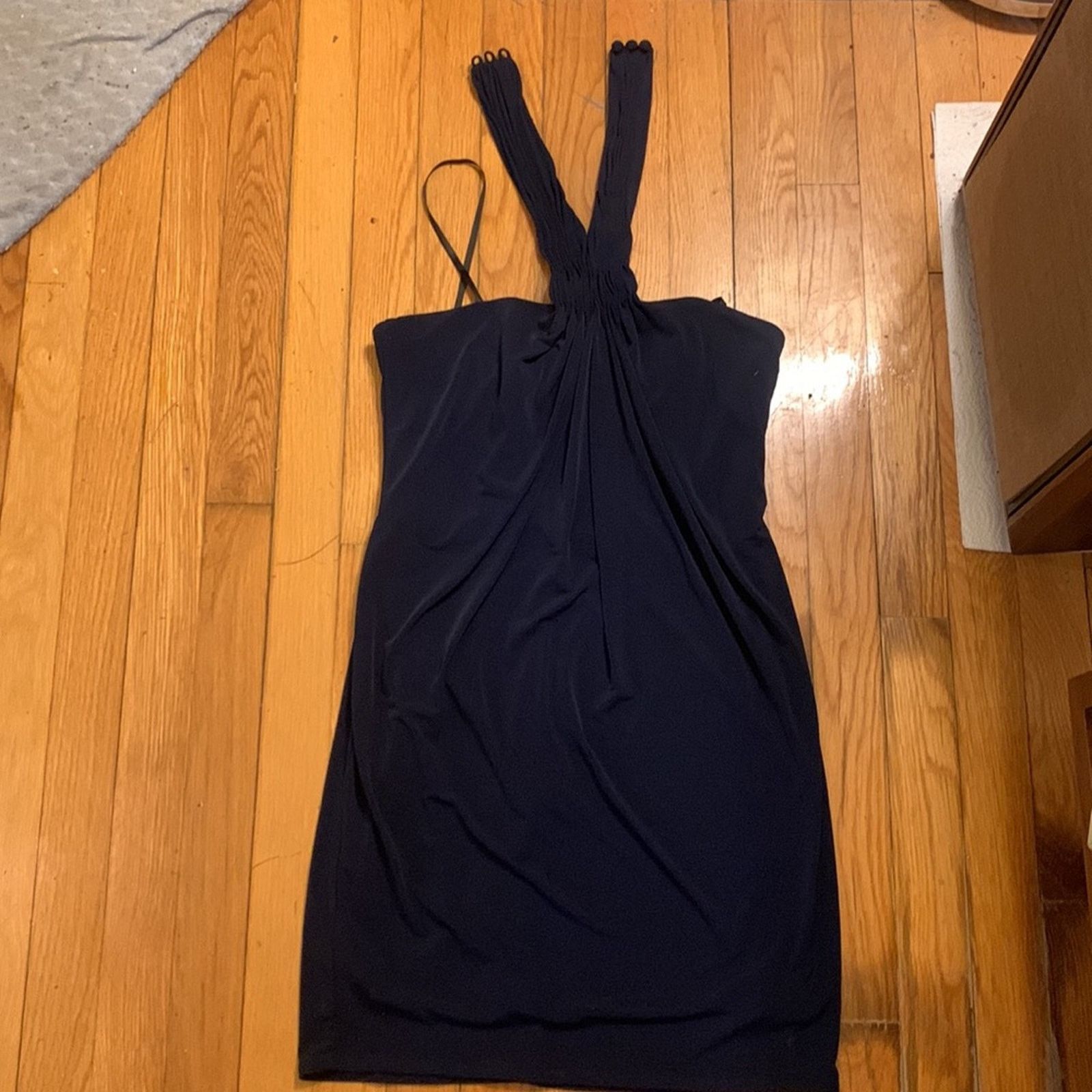 Laundry by Shelli Segal Laundry Shelli Segal navy blue halter cocktail dress Size XS / US 0-2 / IT 36-38 - 9 Thumbnail