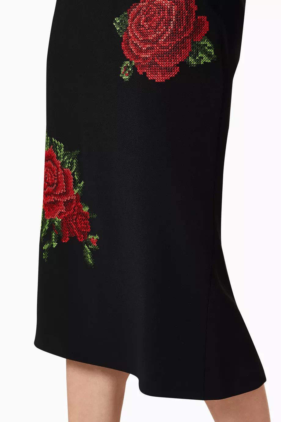 Dolce & Gabbana o1y0925 Floral-Print Midi Skirt in Black Size 25" / US 0 / IT 36 - 4 Thumbnail