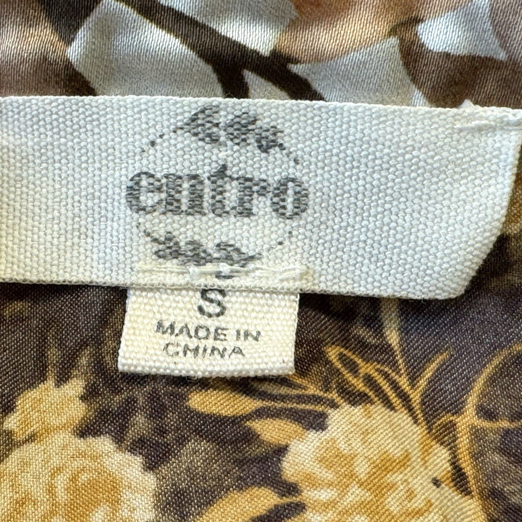 Vintage VINTAGE Entro Button Up Oversized Satin Top Women’s Small Brown Floral Print Long Sleeve Collared Size S / US 4 / IT 40 - 5 Thumbnail