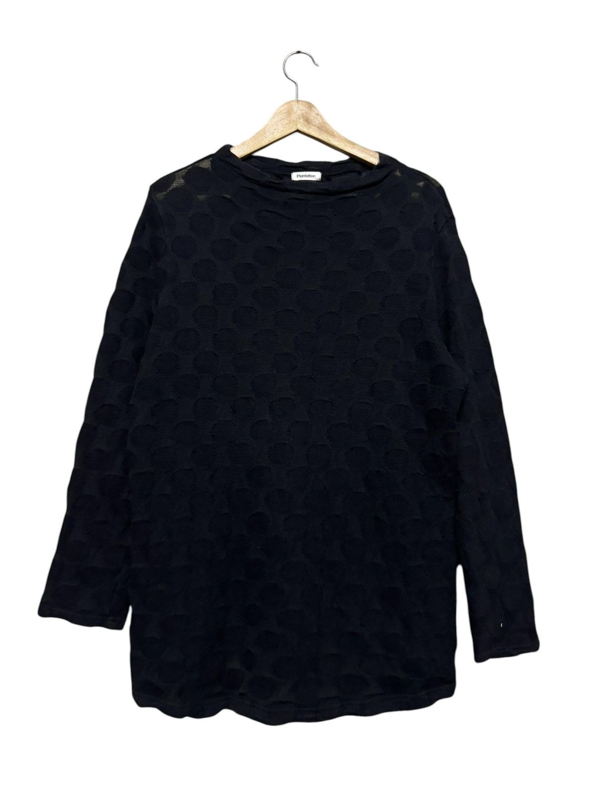 Issey Miyake Vtg💥Plantation Issey Miyake Polkadot Textured Mesh L/s Shirt Size US M / EU 48-50 / 2 - 1 Thumbnail