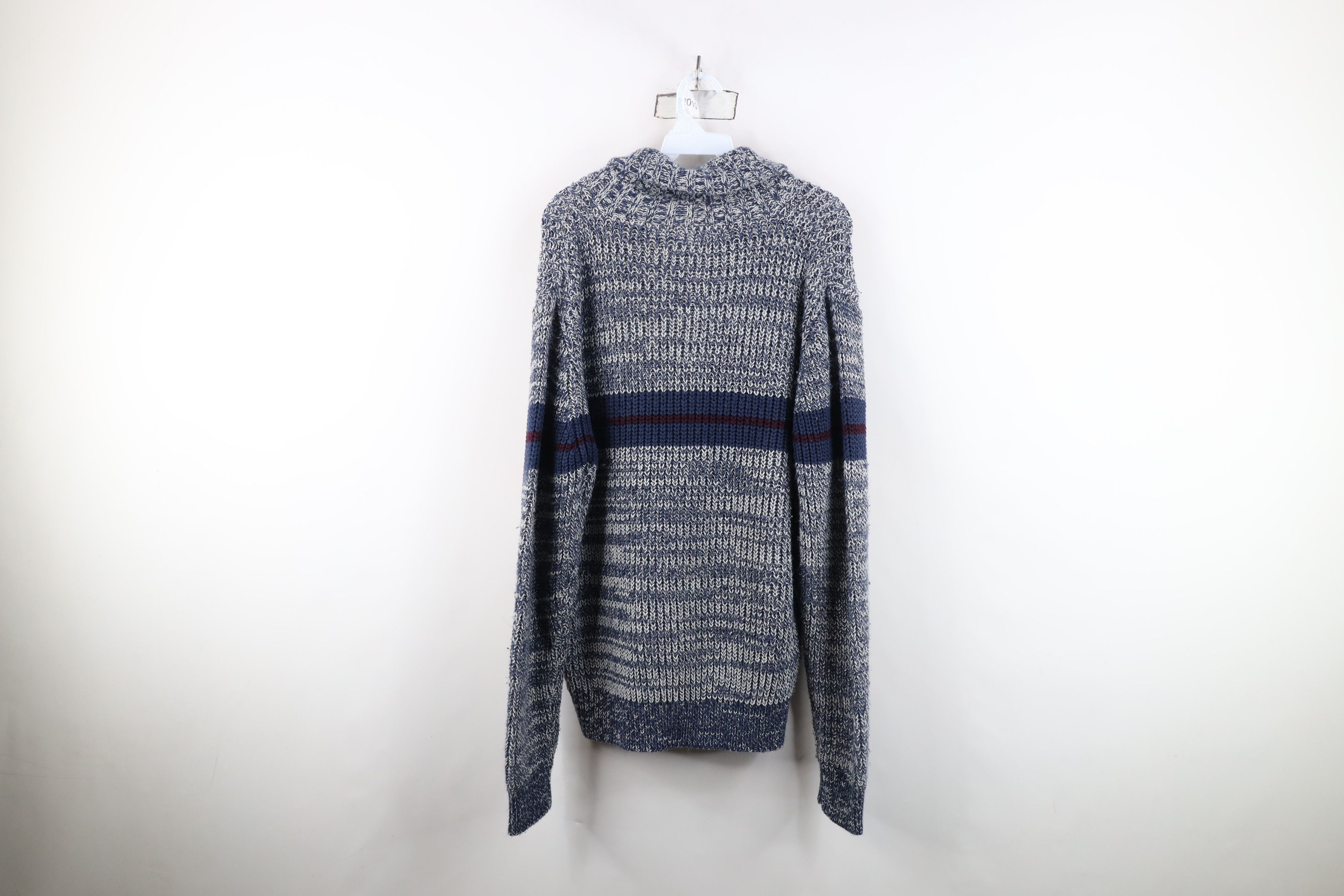 Vintage Vintage 70s Streetwear Chunky Ribbed Knit Shawl Sweater Size US L / EU 52-54 / 3 - 8 Thumbnail