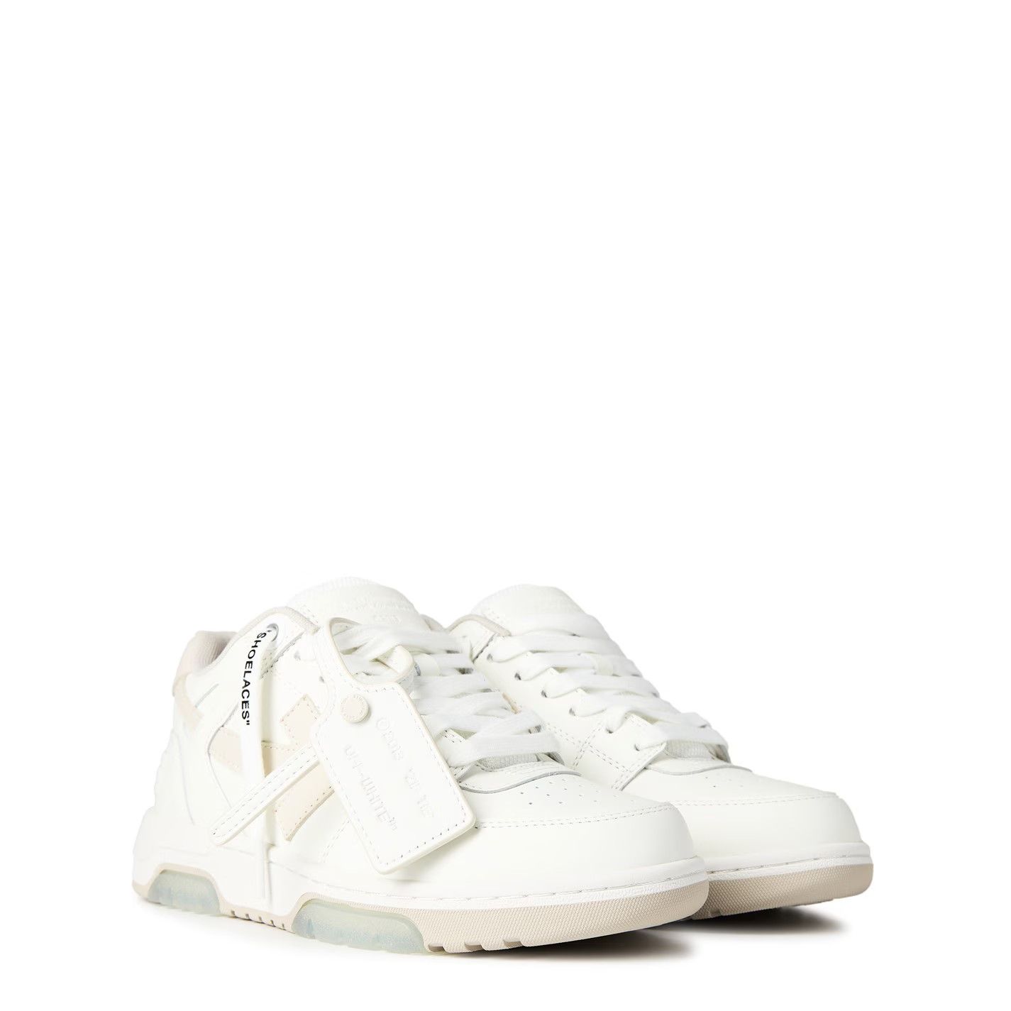 Off-White o1g2r1mq1224 Office Trainer in White & Beige Size US 10 / IT 40 - 3 Thumbnail