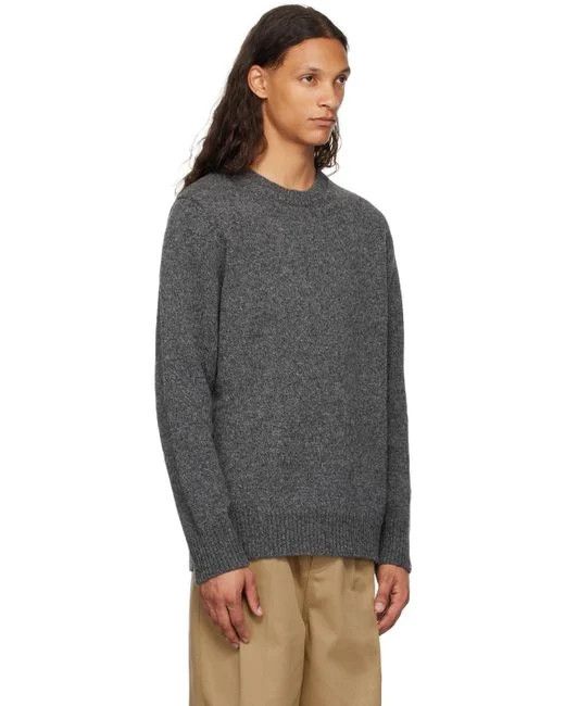 Maison Margiela o1s22i1n1024 Shetland Wool Pullover Sweater in Grey Size US XL / EU 56 / 4 - 2 Thumbnail