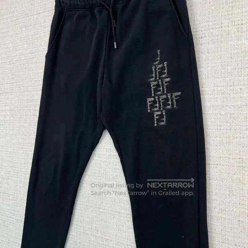 Other Fendi Black Cotton Print Casual Pants . Size US 28 / EU 44 - 3 Thumbnail