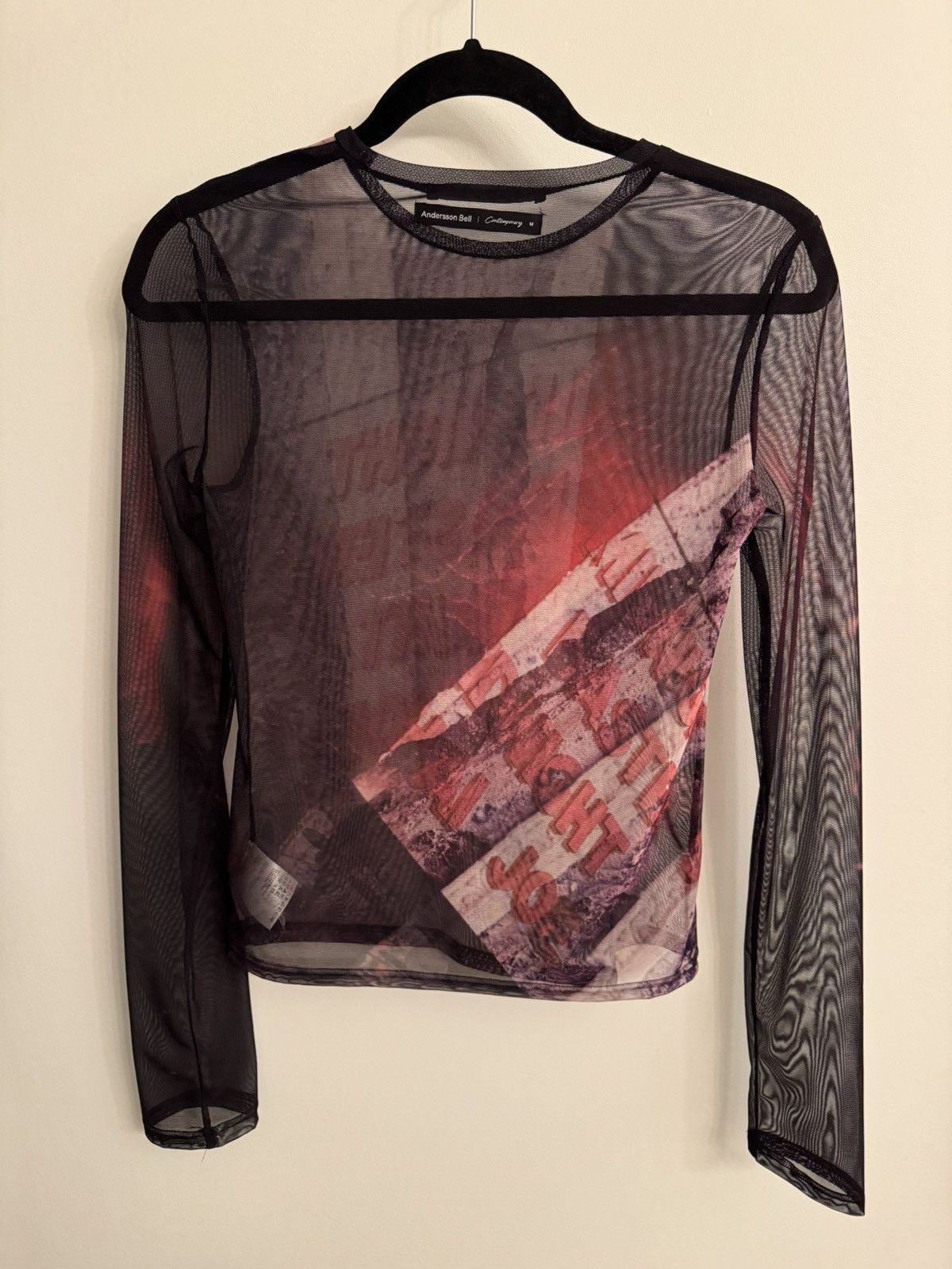 Andersson Bell ANDERSSON BELL Black Mesh Film Archive Long Sleeve T-Shirt Size M / US 6-8 / IT 42-44 - 5 Thumbnail
