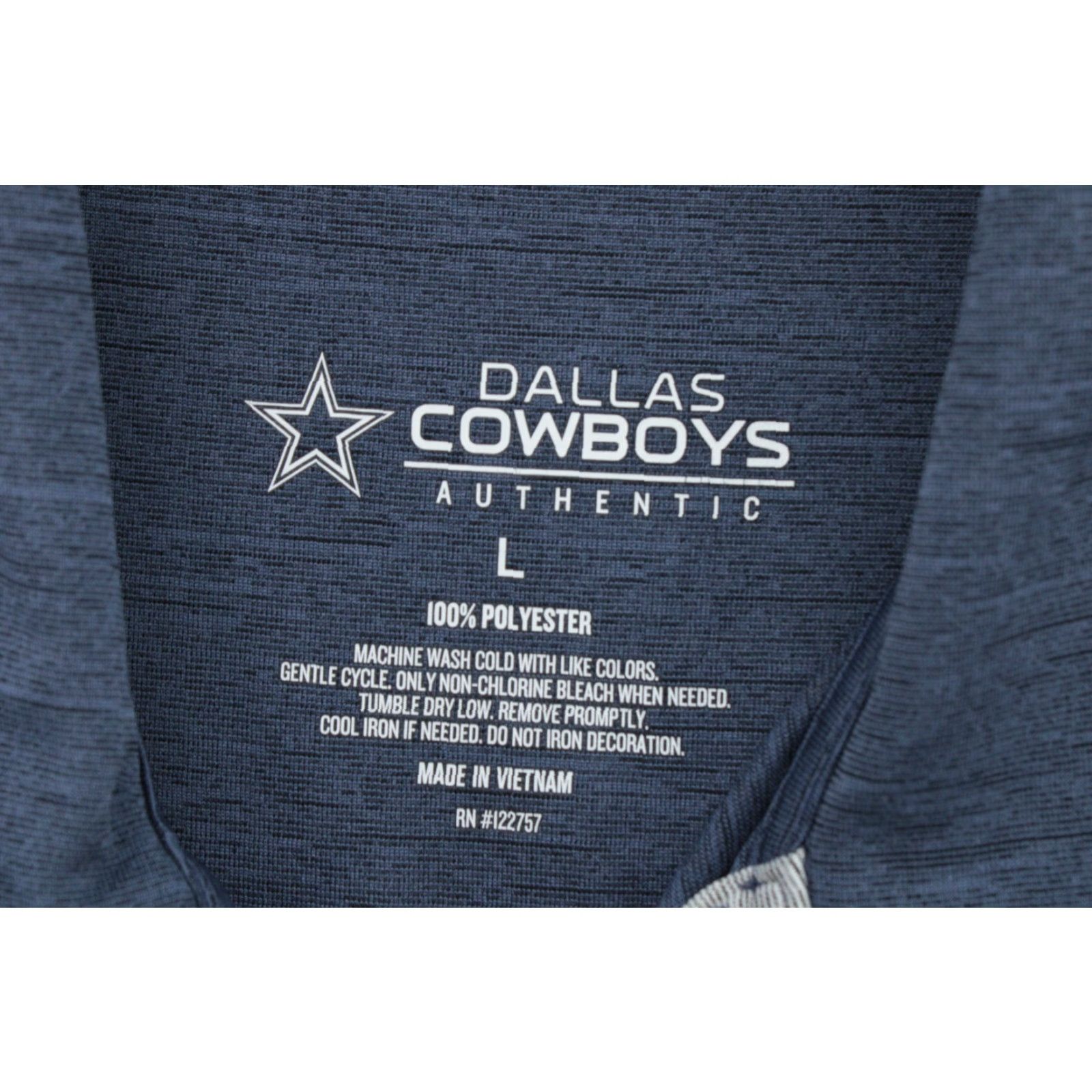 NFL Dallas Cowboys Polo Shirt Short Sleeve 100% Polyester L Blue Men Regular Shirt Polo URL? Size US L / EU 52-54 / 3 - 4 Thumbnail
