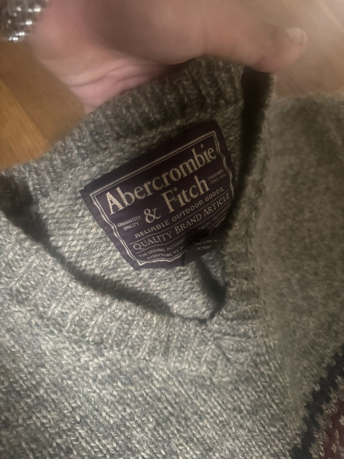 Abercrombie & Fitch × Vintage Vintage 1990s Abercrombie And Fitch 100% Wool Sweater XL Size US XL / EU 56 / 4 - 4 Thumbnail