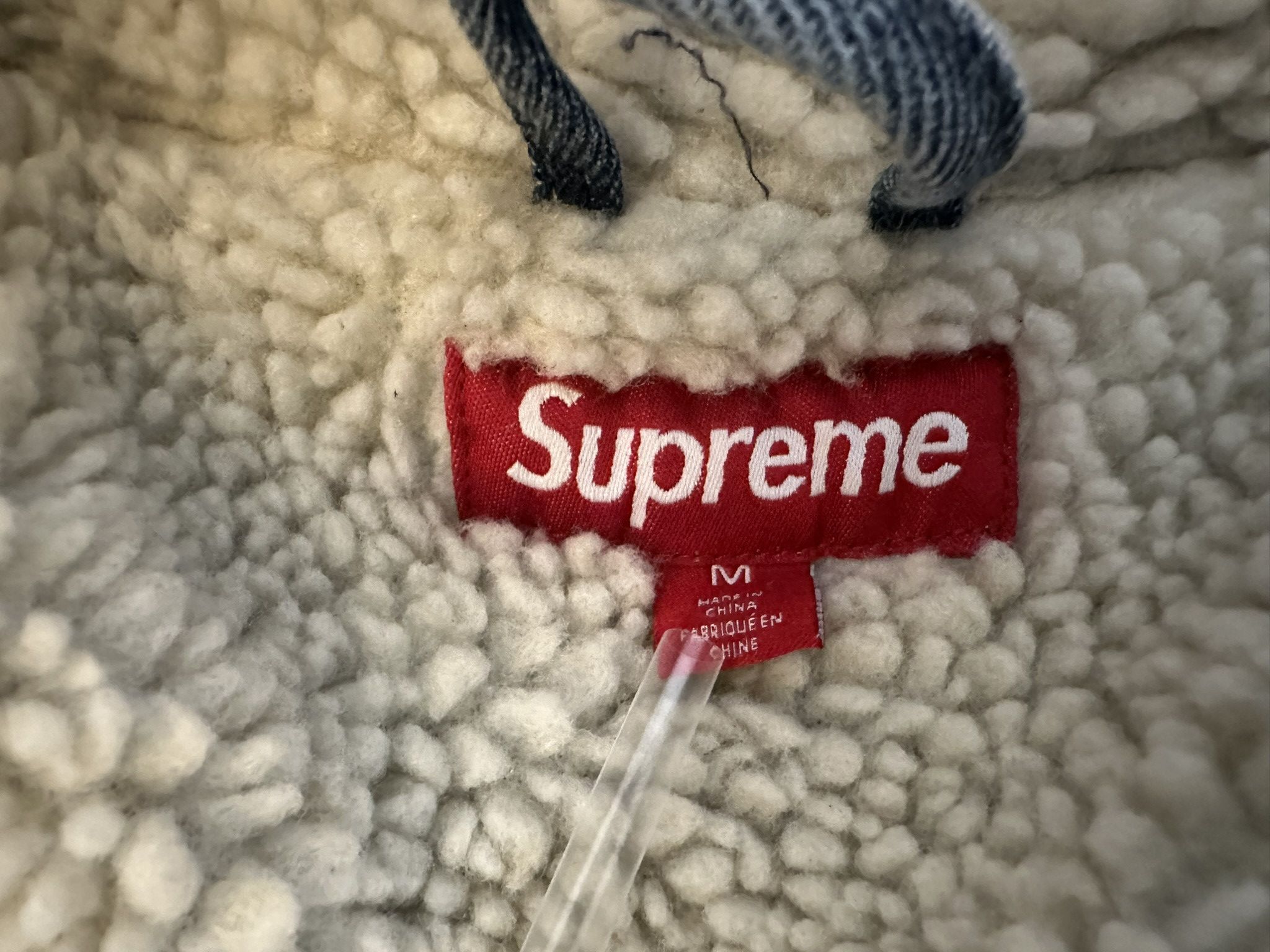 Supreme Supreme Faux Shearling Lined Bomber Jacket — Denim Size US M / EU 48-50 / 2 - 8 Thumbnail
