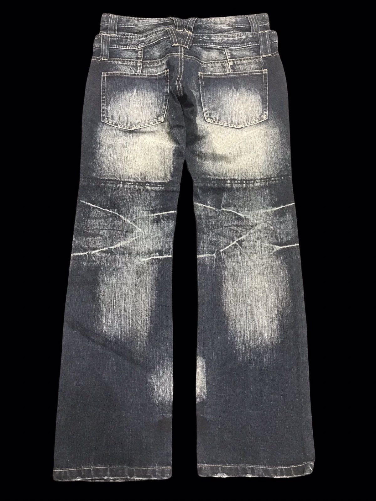 Japanese Brand PPFM Japan Double Waist Rare Fades Streetwear Denim F297 Size US 31 - 2 Thumbnail