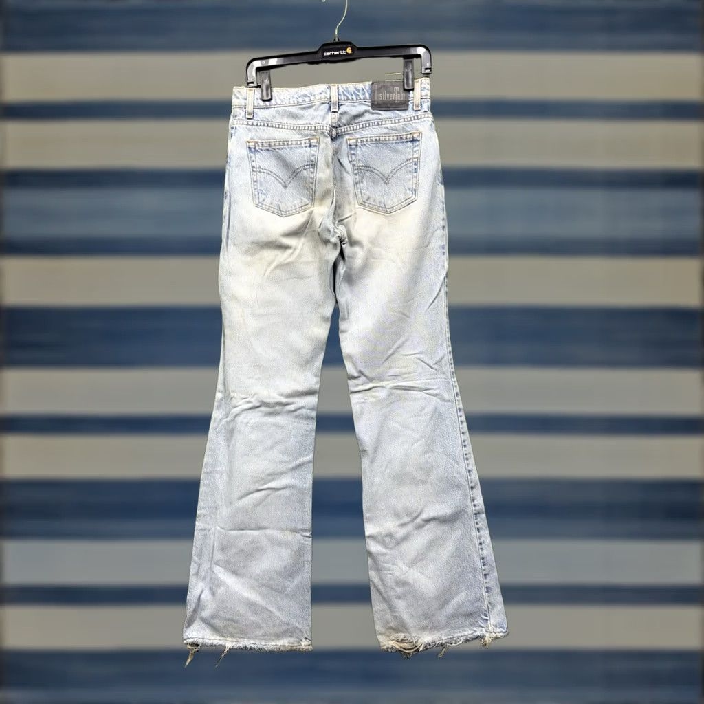 Levi's VINTAGE Levi's Silvertab Jeans Flared Light Wash Denim 28W 7 33in 90s Womens Jeans Distressed 5-Pocket Blue Size 28" / US 6 / IT 42 - 1 Thumbnail