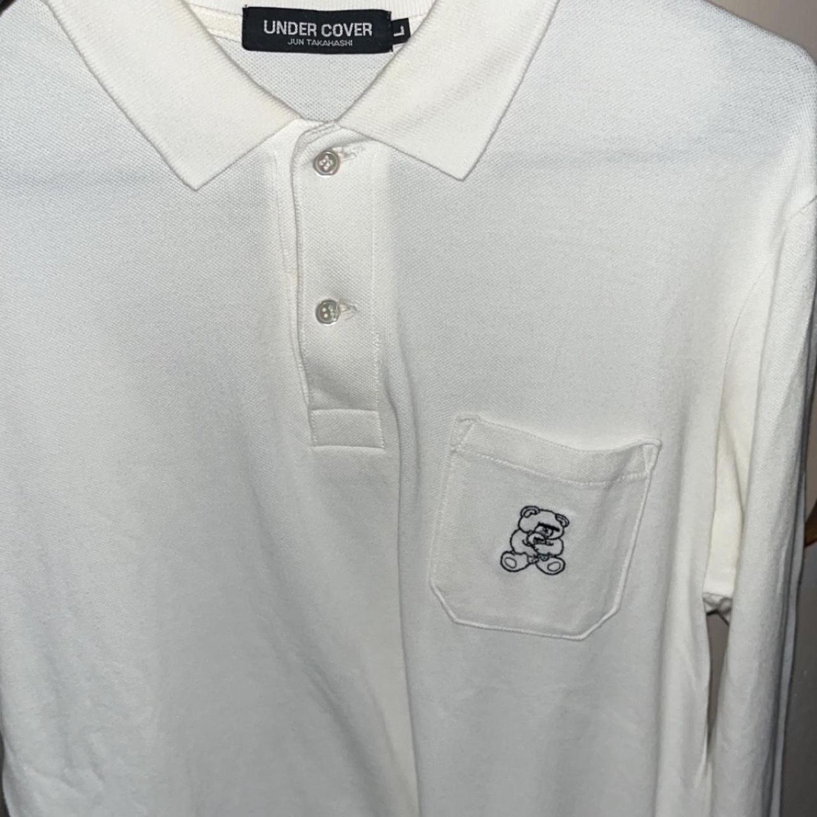 Undercover UNDERCOVER Blindfold Teddy Bear Embroidered 3/4 Sleeve Polo Size US L / EU 52-54 / 3 - 3 Thumbnail