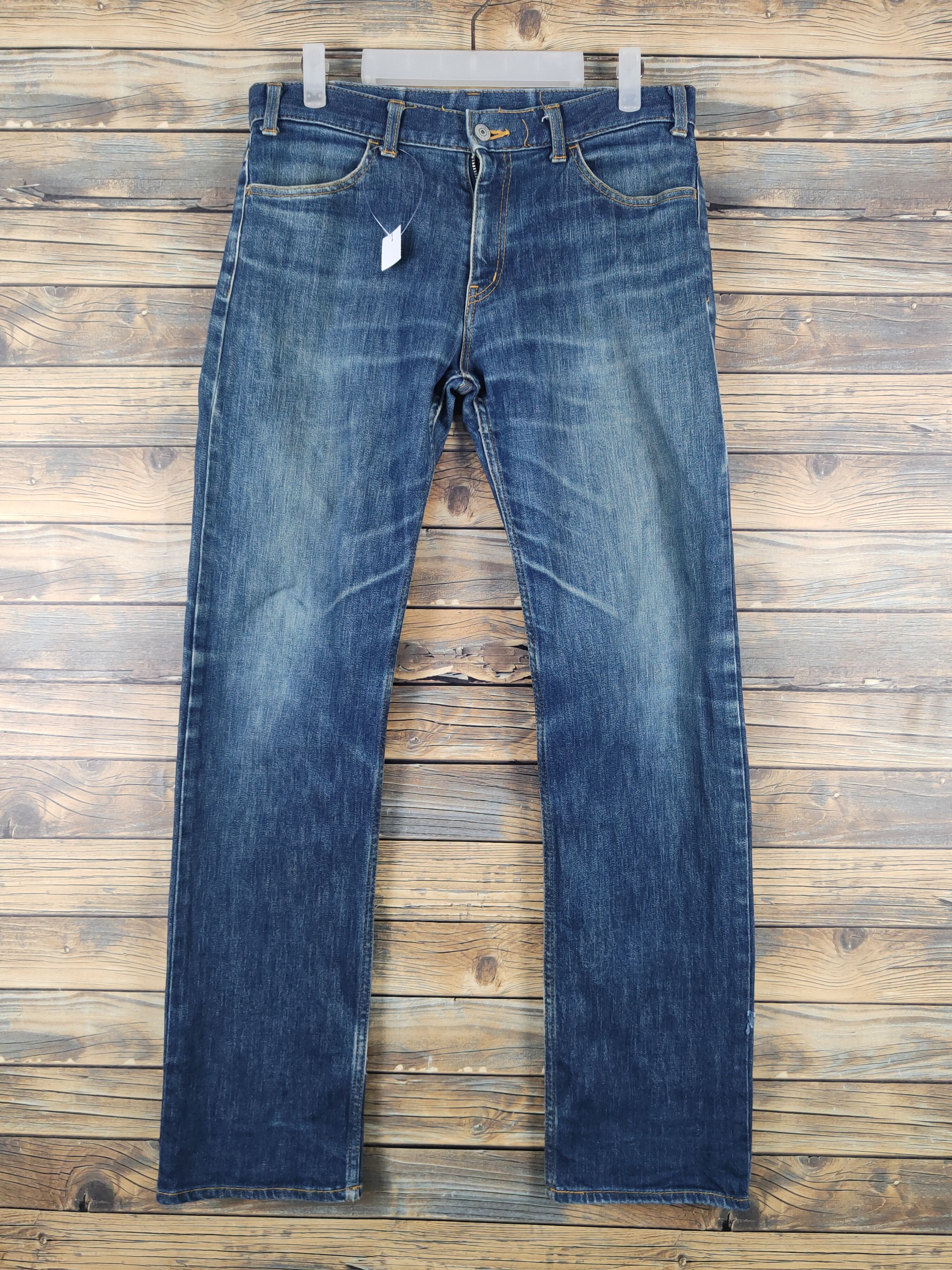 Beams Plus Beams Dark Blue Distressed Ripped denim Jeans #W1985 Size US 32 / EU 48 - 1 Thumbnail