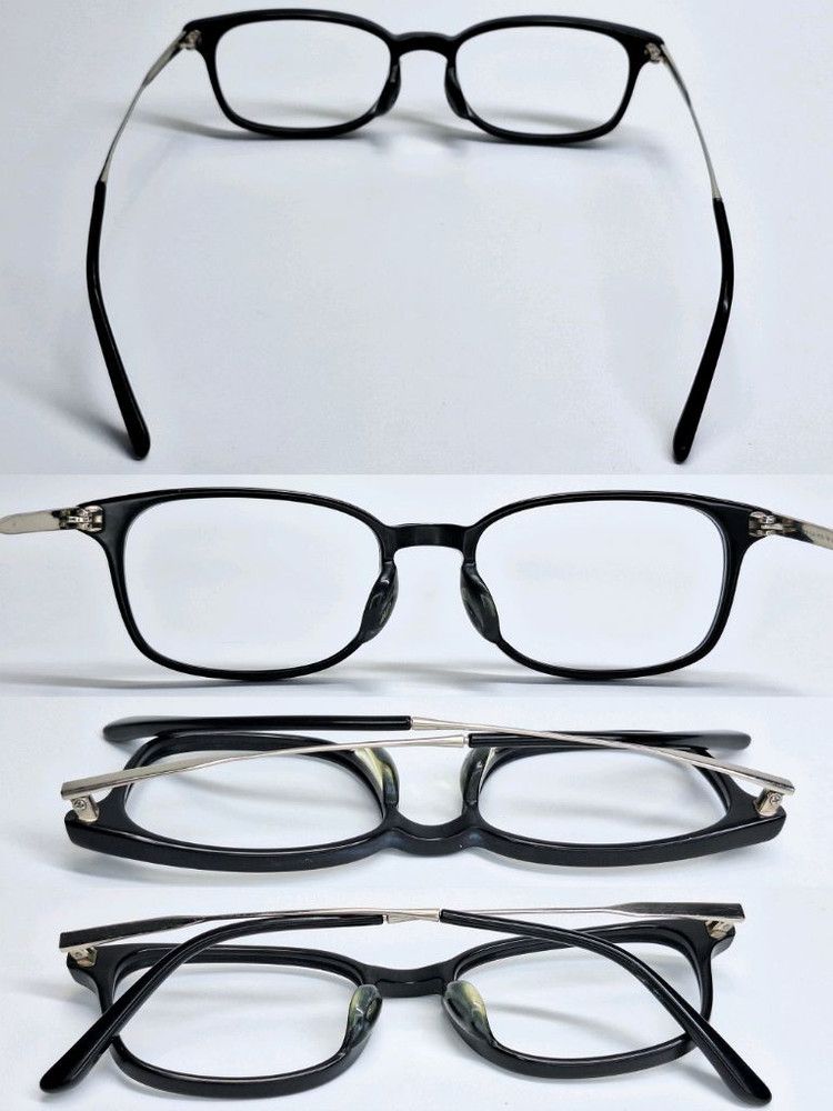 JINS JINS MCF-16A-197A Wellington Black Acetate Glasses Frame Size ONE SIZE - 9 Thumbnail