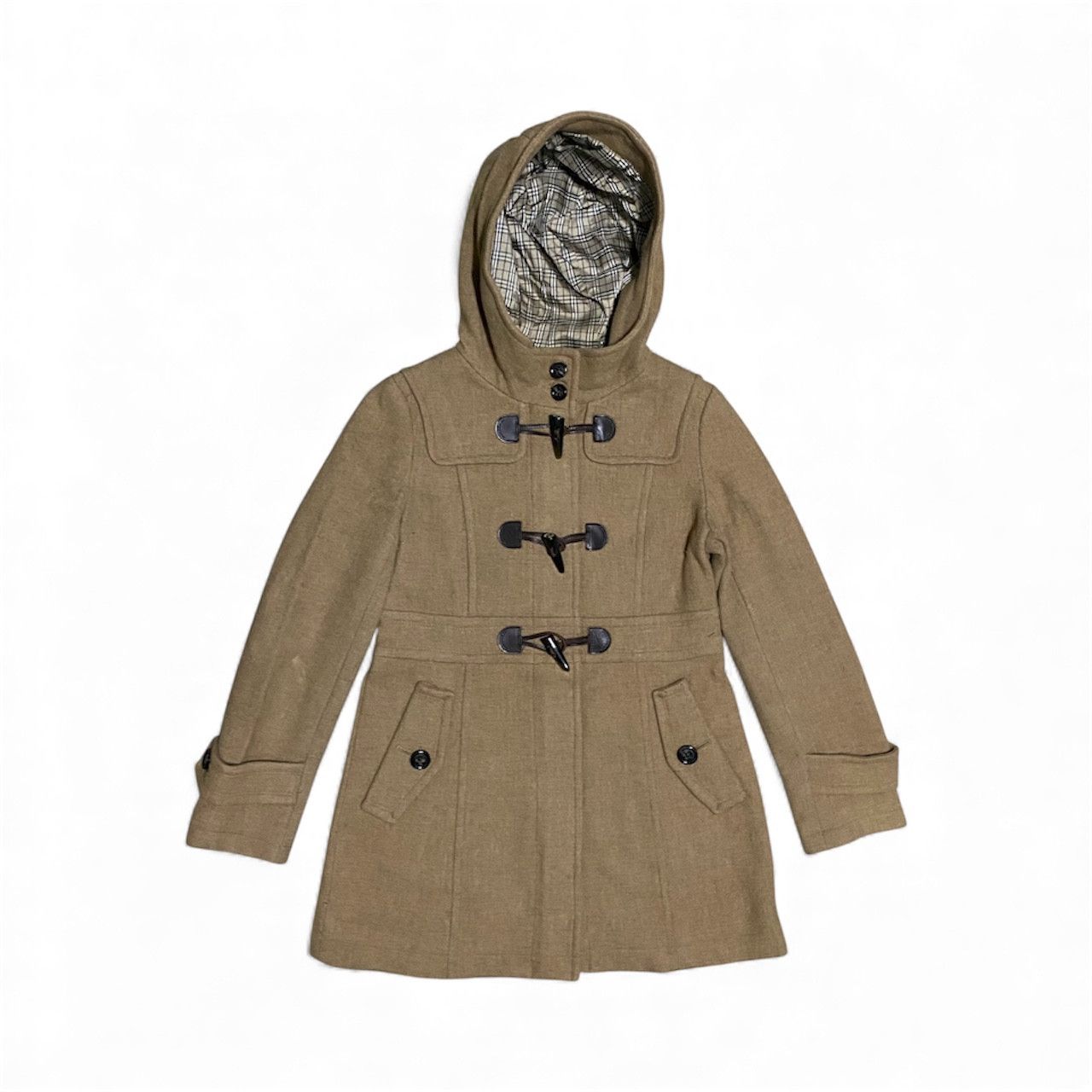 Burberry Blue Label Novacheck Lining Duffel Wool Jacket