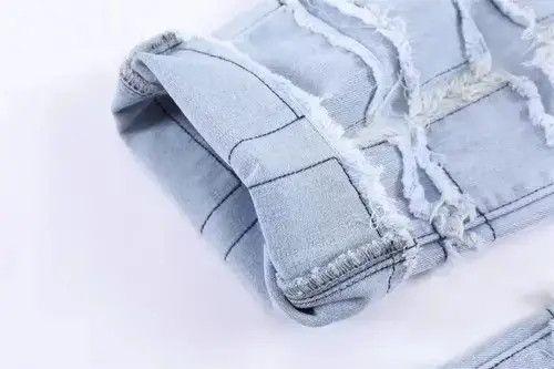 Japanese Brand Distressed Stacked Blue Jeans Size US 32 / EU 48 - 3 Thumbnail
