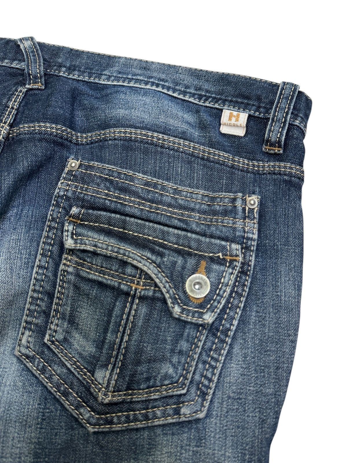 Japanese Brand Vintage Nicole Hideaways Acid Wash Zipper Pocket Denim Size US 33 - 12 Thumbnail