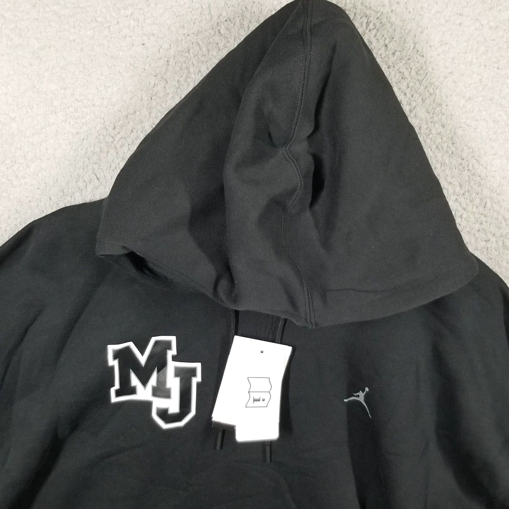 Jordan Brand VINTAGE Jordan Hoodie Shirt Unisex Adults Large Black Fleece Panther Logo 90s Basketball Christmas Gift Mens Womens Size L / US 10 / IT 46 - 3 Thumbnail