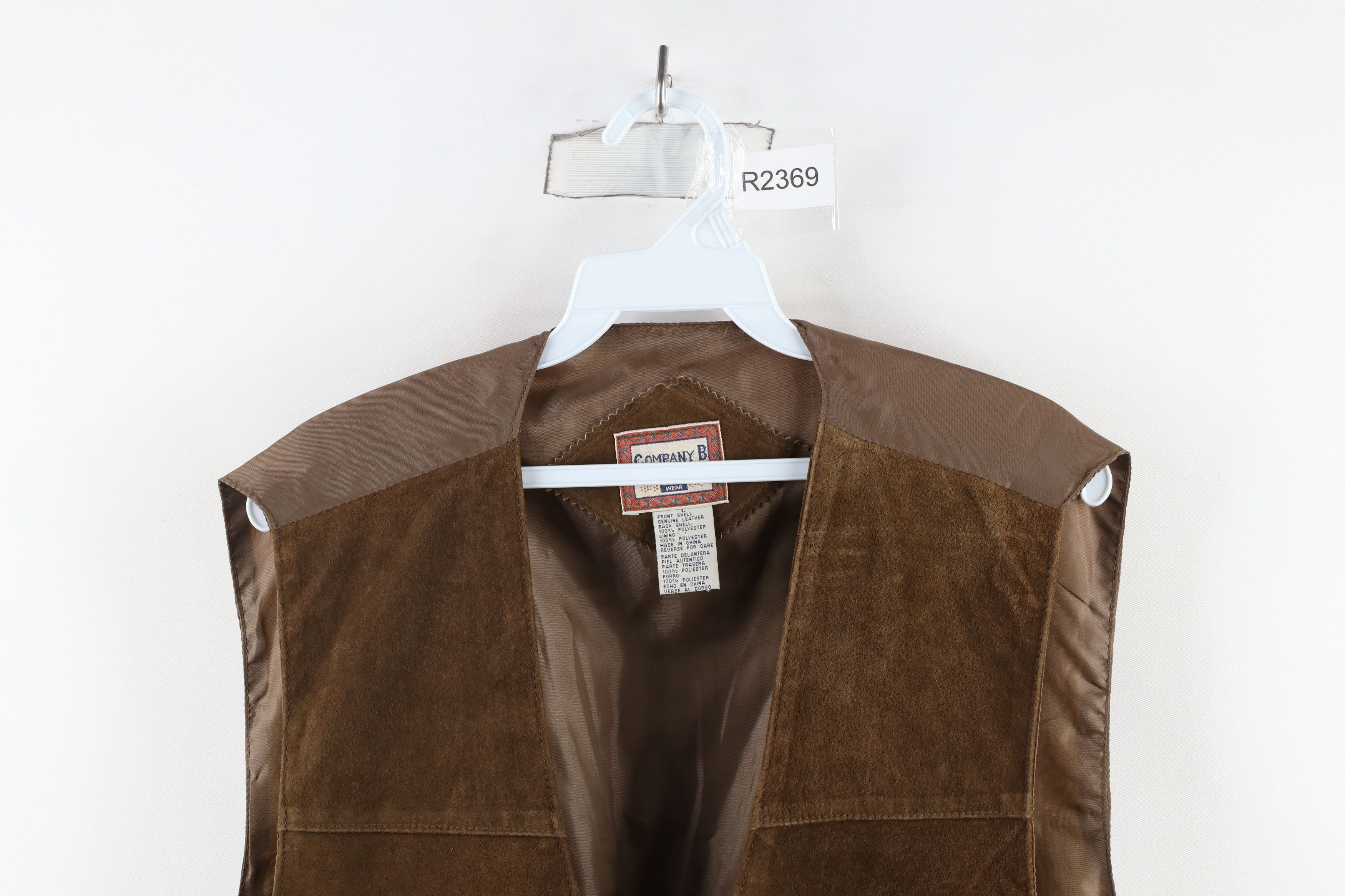 Vintage Vintage 90s Streetwear Leather Buckle Back Vest Jacket Brown Size US L / EU 52-54 / 3 - 2 Thumbnail