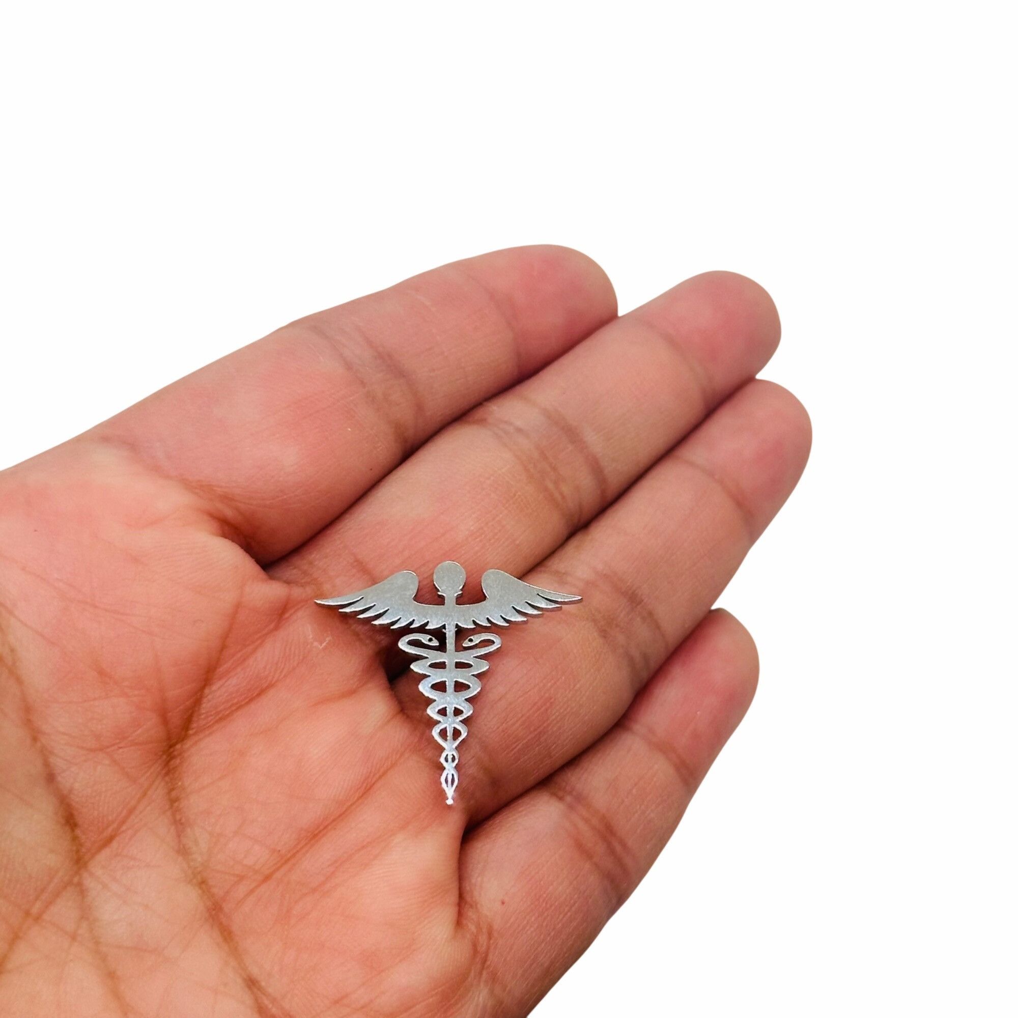 Other Pin Caduceus Medical Doctor Symbol Medicine Medical Broch Si Size ONE SIZE - 2 Thumbnail