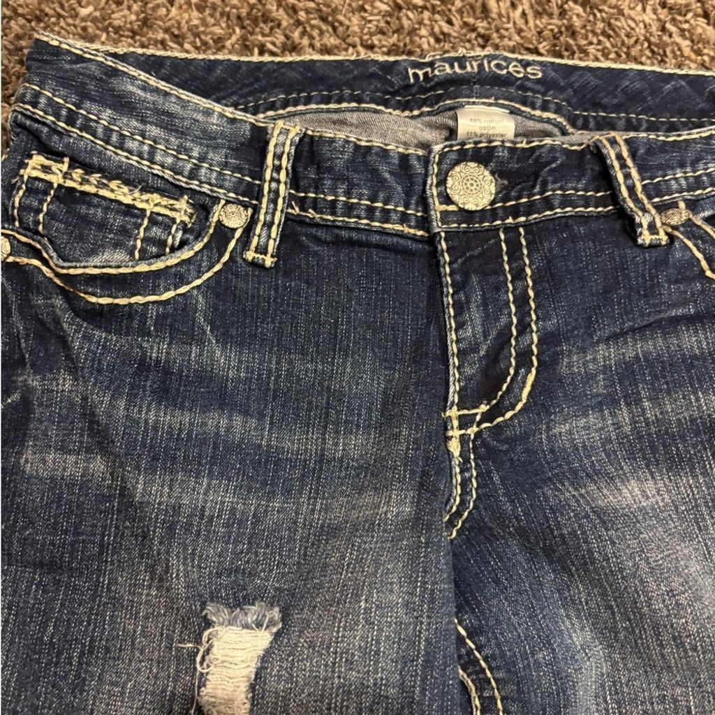 Maurice Lacroix Maurices Dark Blue Boot Cut Jeans Size 26" / US 2 / IT 38 - 6 Thumbnail