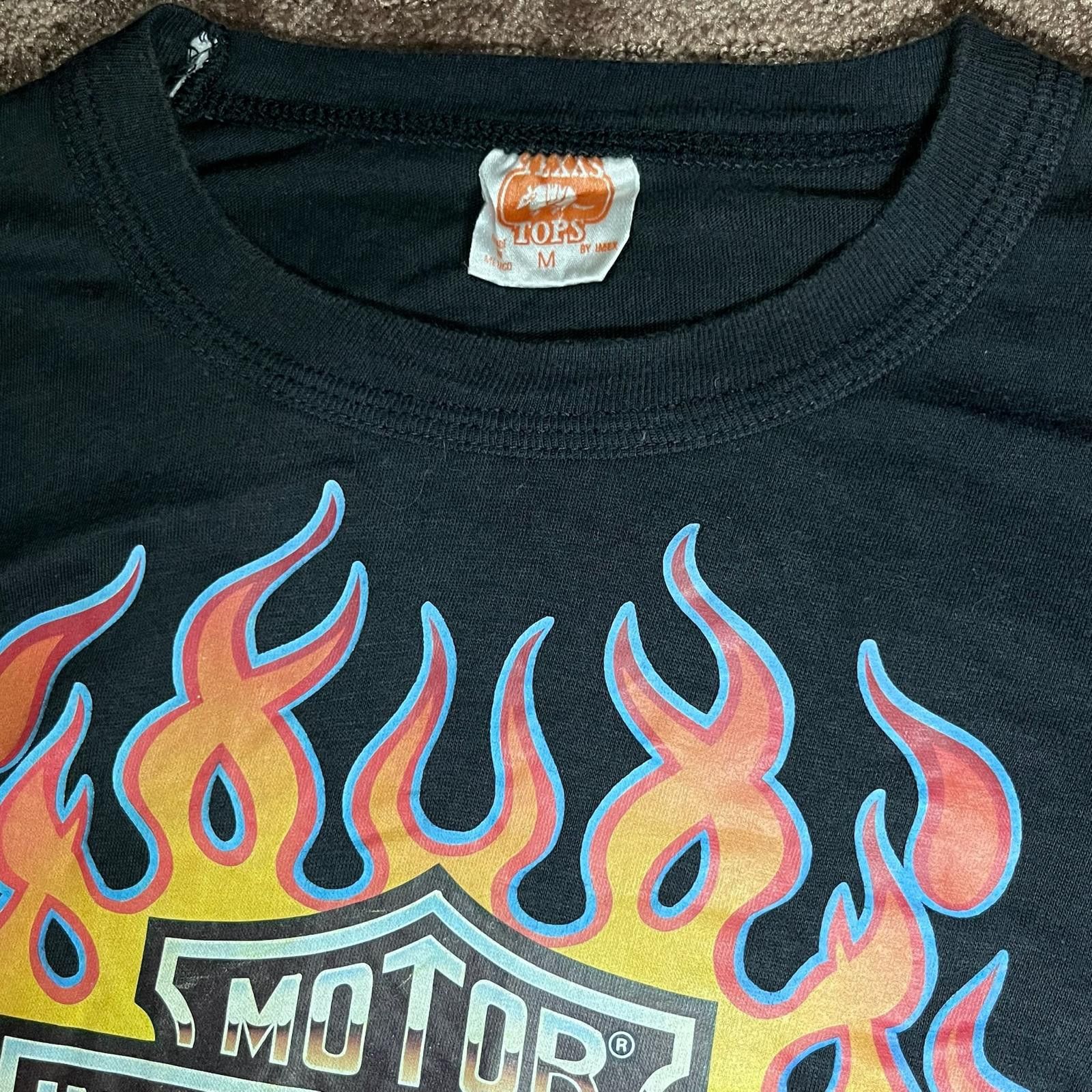 Harley Davidson 🔥 Harley-Davidson Flame Logo Tee – Size M (1982) Size US M / EU 48-50 / 2 - 4 Thumbnail