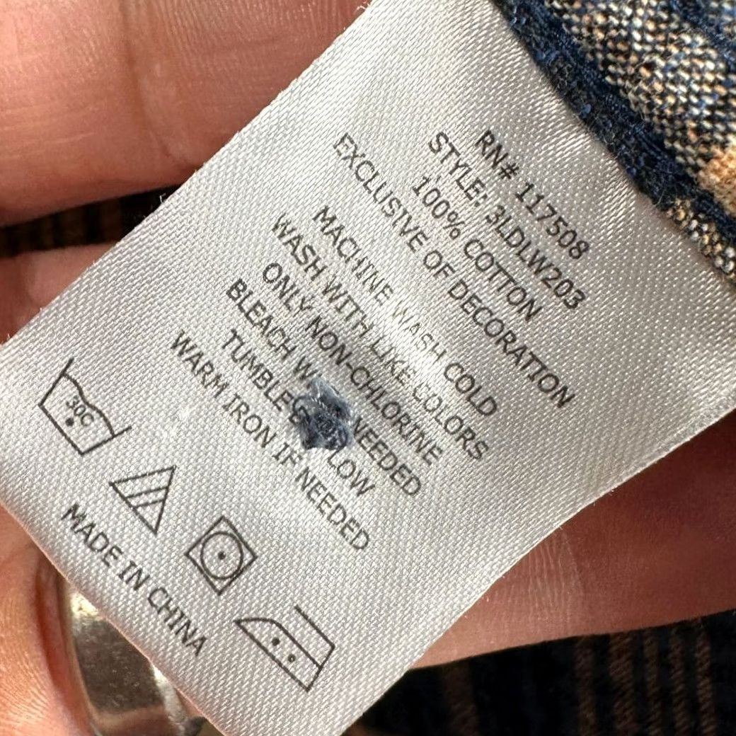 Levi's Levis Button-Up Shirt Mens XL Blue Orange Plaid Flap Pocket White Tab Logo Size US XL / EU 56 / 4 - 6 Thumbnail