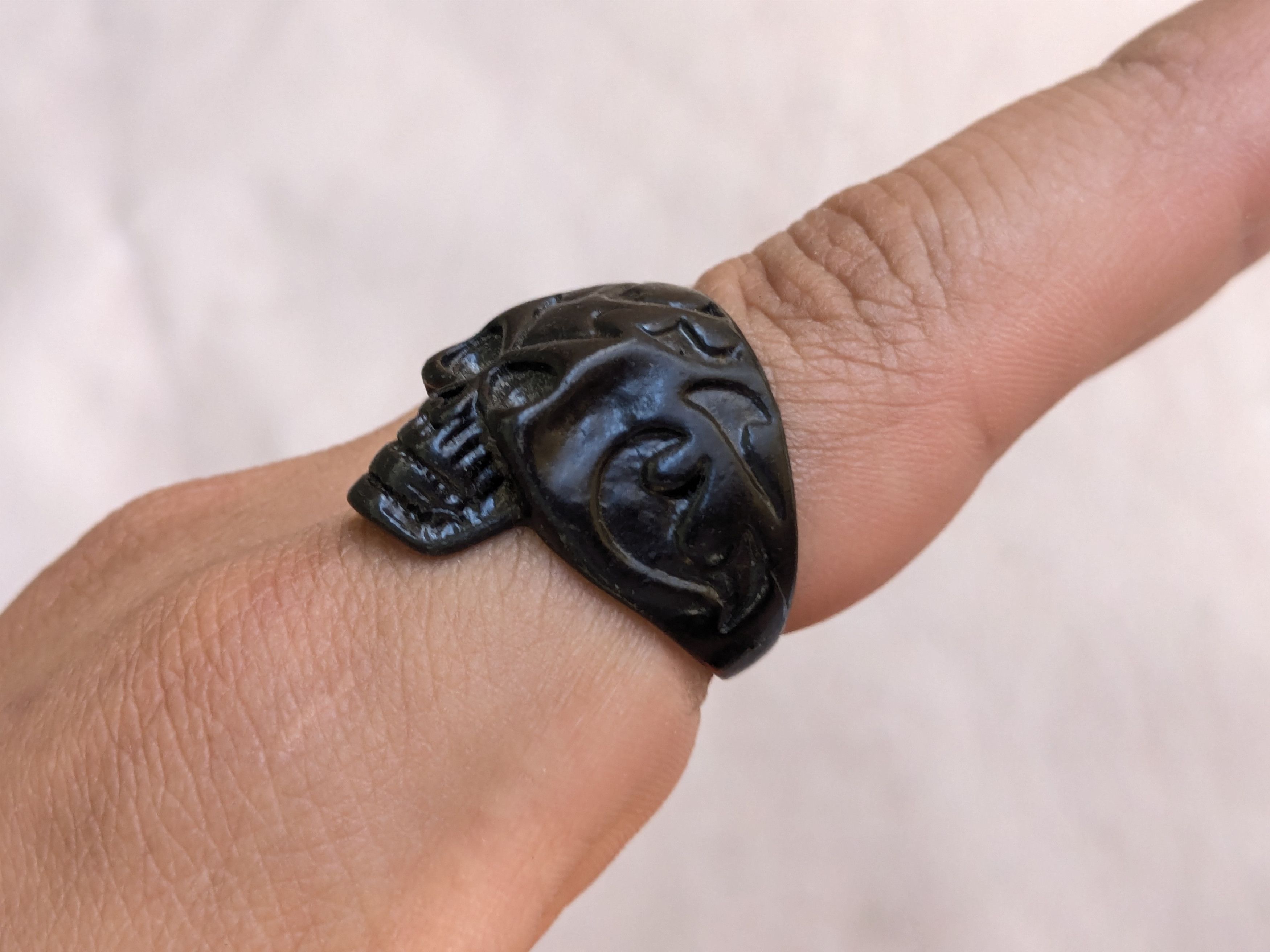 Jewelry Black Skull Ring 9.25 Size ONE SIZE - 11 Thumbnail