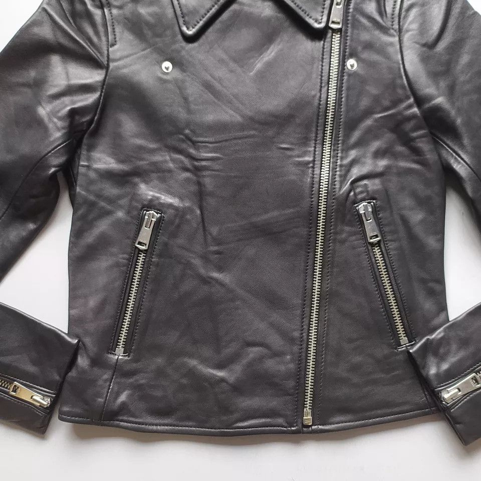 Reiss REISS Women's Geo-Soft Leather Jacket UK6/US2 IFD-0721 Size S / US 4 / IT 40 - 6 Thumbnail