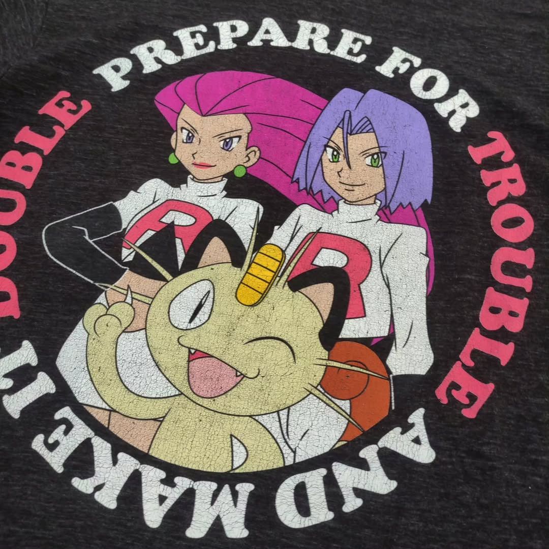 Anime Vintage Pokemon Team Rocket Tee Size US S / EU 44-46 / 1 - 2 Thumbnail