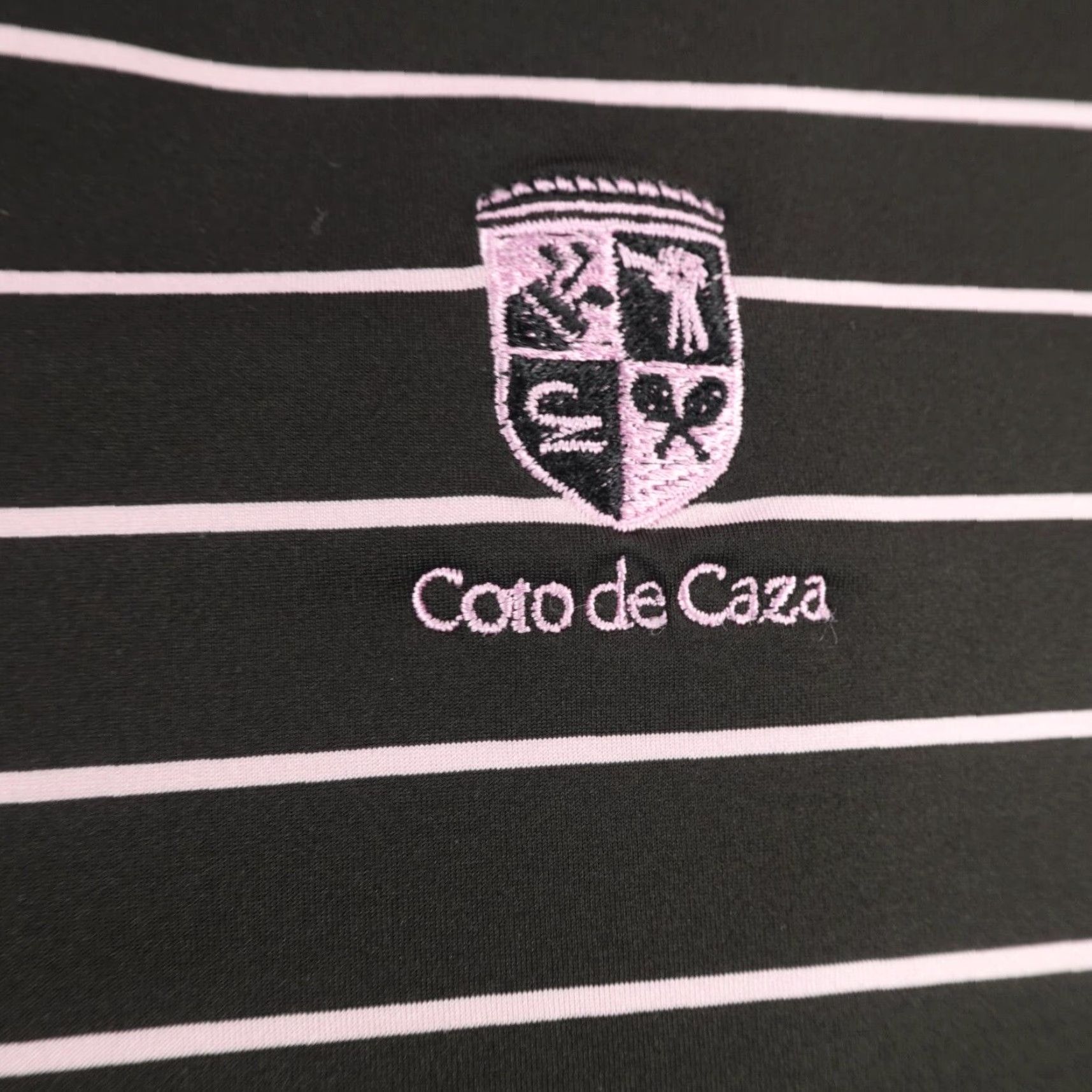 Peter Millar Peter Millar Polo Shirt Men Large Black Pink Stripes Summer Comfort Coto De Caza Size US L / EU 52-54 / 3 - 3 Thumbnail