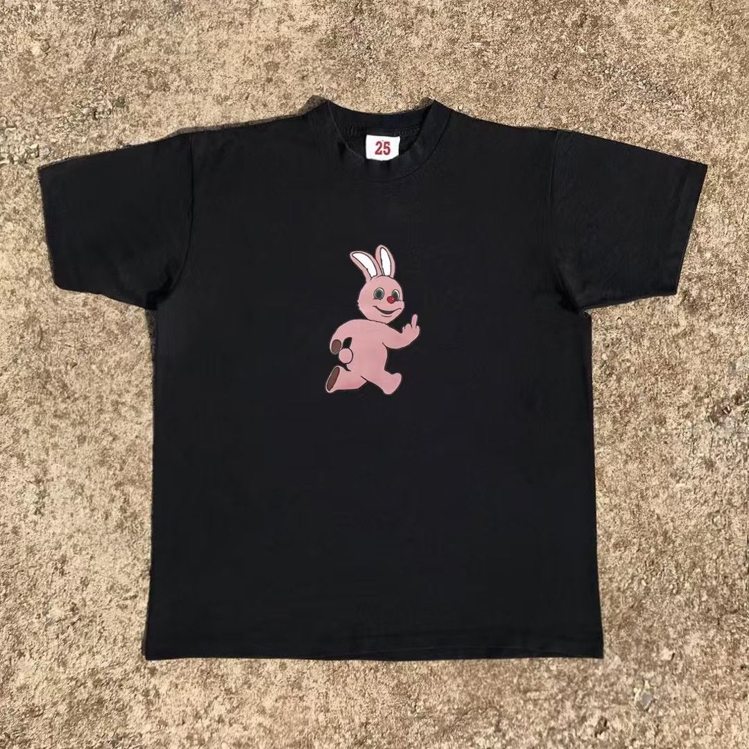 Japanese Brand × Vintage Street washed retro loose rabbit print t-shirt Size US M / EU 48-50 / 2 - 1 Thumbnail