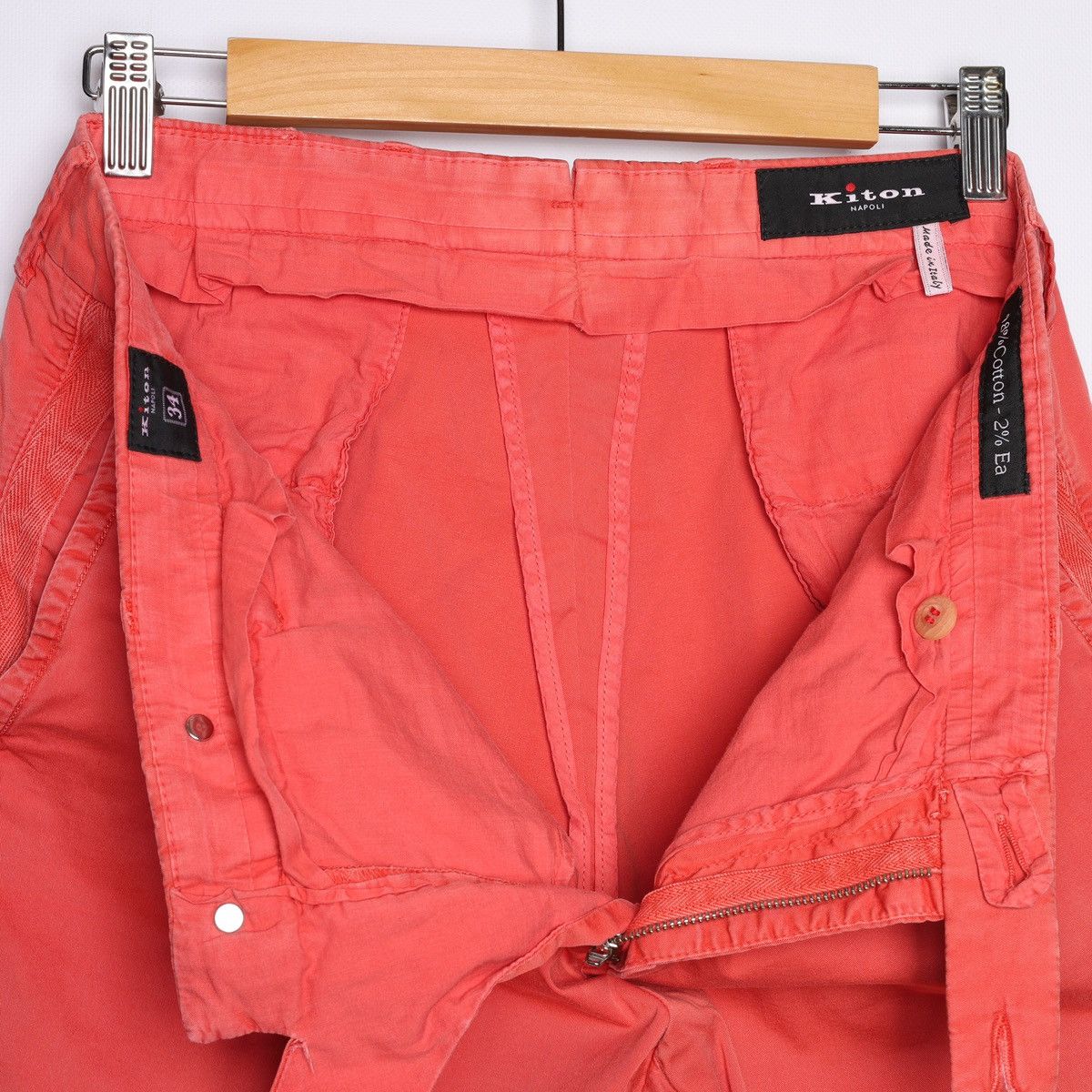 Kiton Kiton Napoli Coral Cotton Pants Trousers Size US 34 / EU 50 - 3 Thumbnail