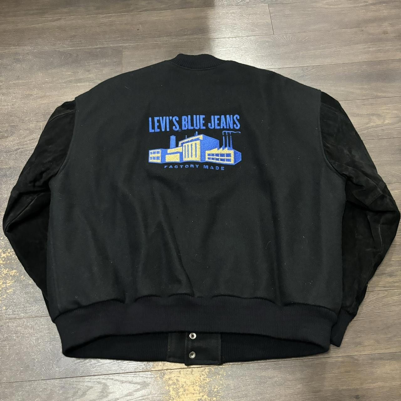 Levi's vintage Levi’s blue jeans factory made varsity jacket 90s XL Size US XL / EU 56 / 4 - 2 Thumbnail