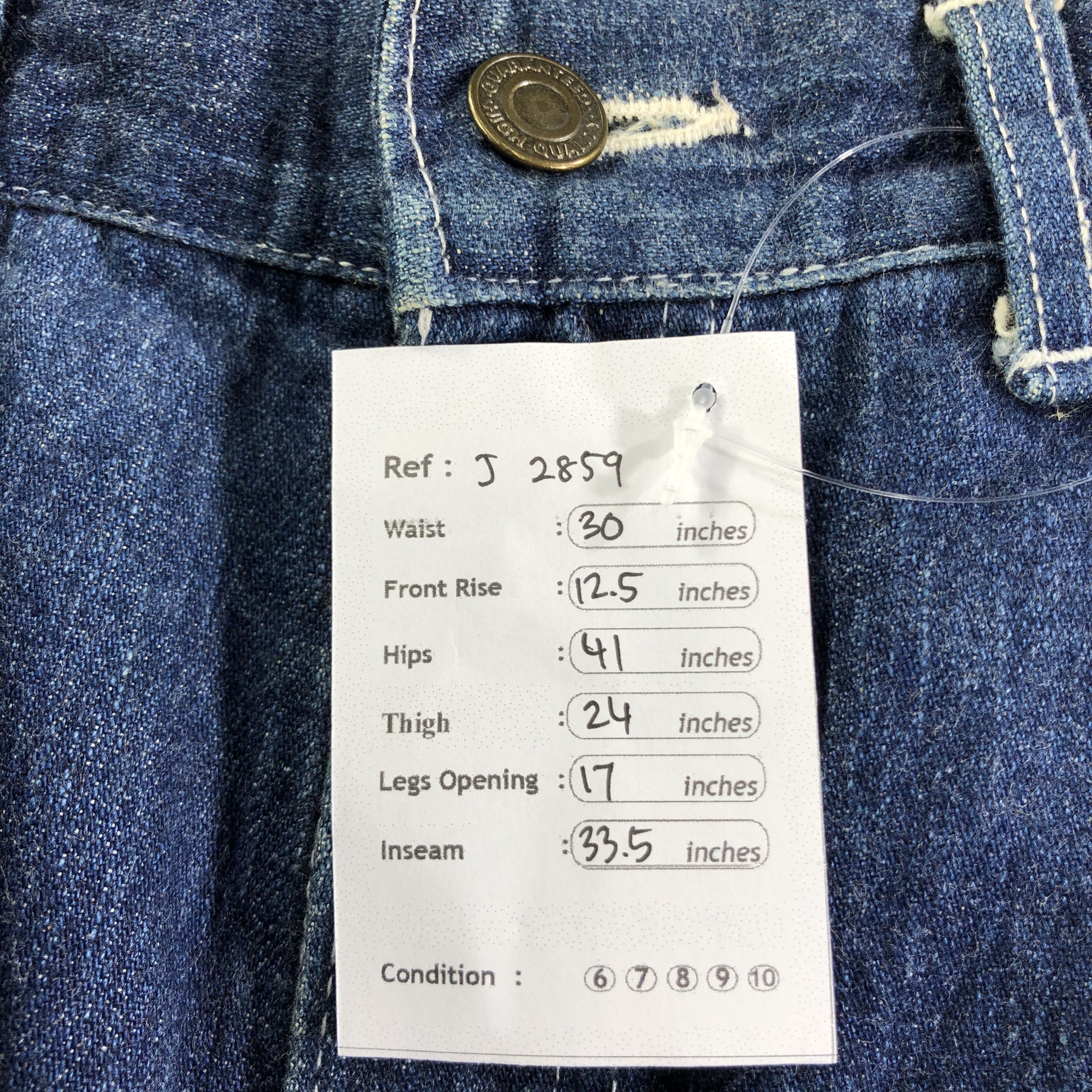 Japanese Brand Vintage Japanese Carpenter Jeans Blue Wash Denim -J2859 Size US 30 / EU 46 - 10 Thumbnail