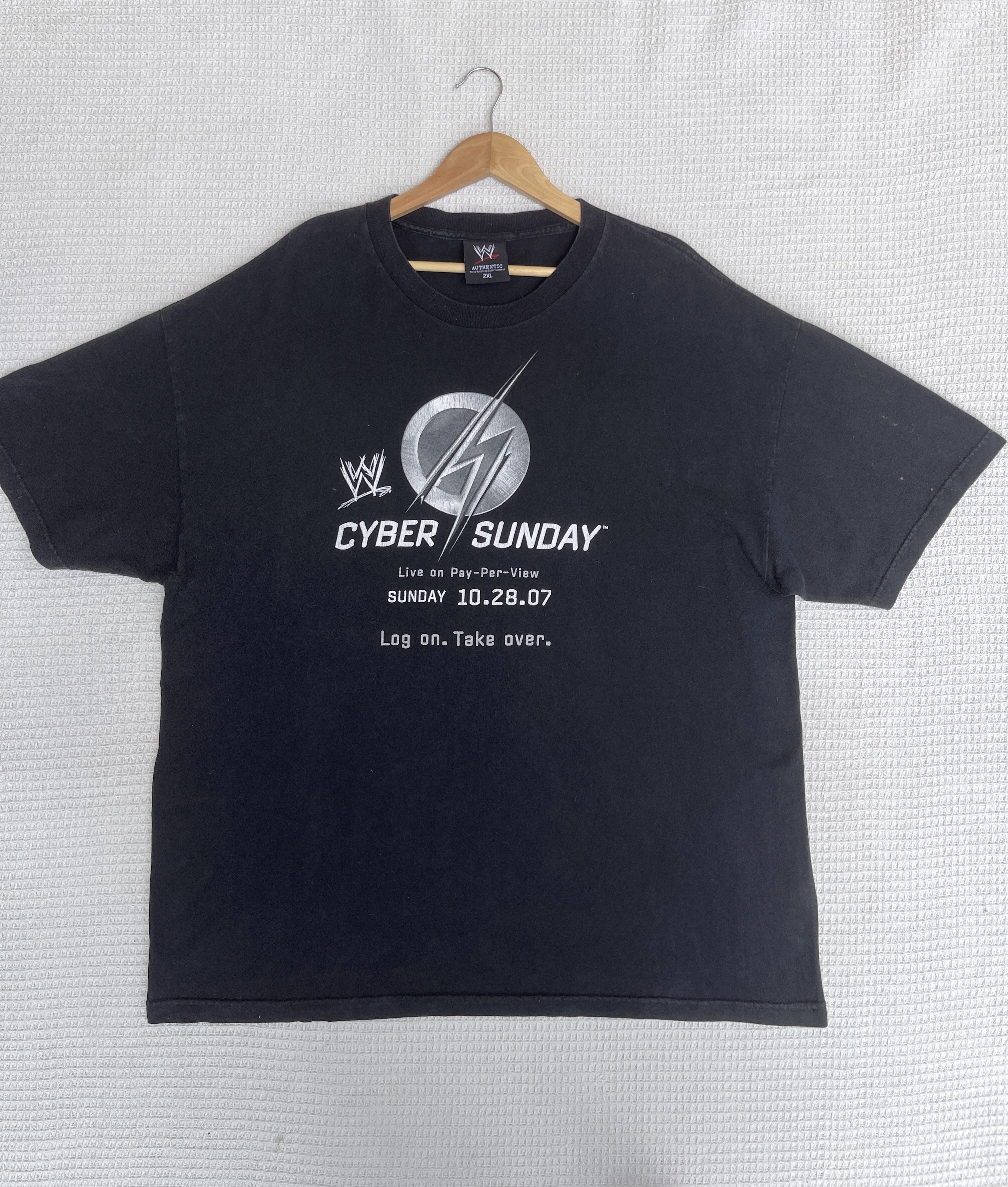 Vintage Last Drop🔥Rare🔥Vintage WWE Cyber Sunday 2XL T-Shirt Size US XXL / EU 58 / 5 - 7 Thumbnail
