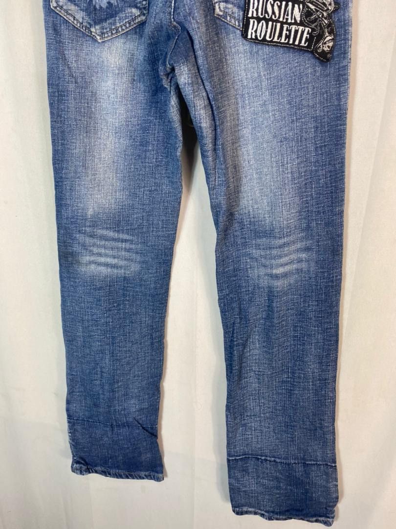 Japanese Brand Unisex🔥Unbrand denim with patches pants jeans Size 27" / US 4 / IT 40 - 14 Thumbnail
