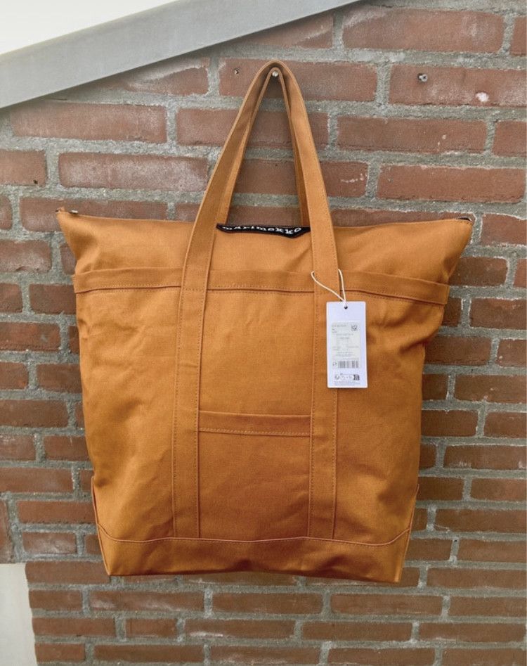 Marimekko UUsi Matkuri Large golden Brown tote bag tas new ds Size ONE SIZE - 1 Thumbnail