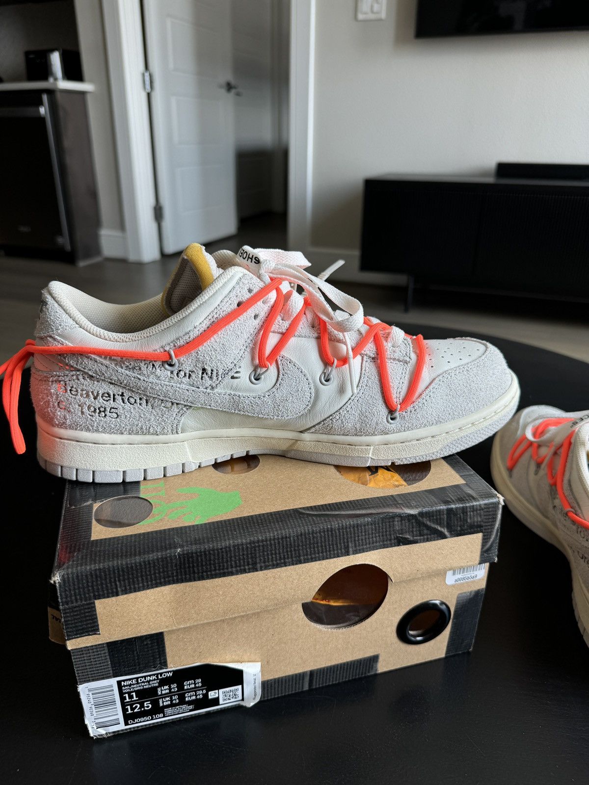 Nike × Off-White Off White Nike Dunk Lot 11 Size US 11 / EU 44 - 7 Thumbnail