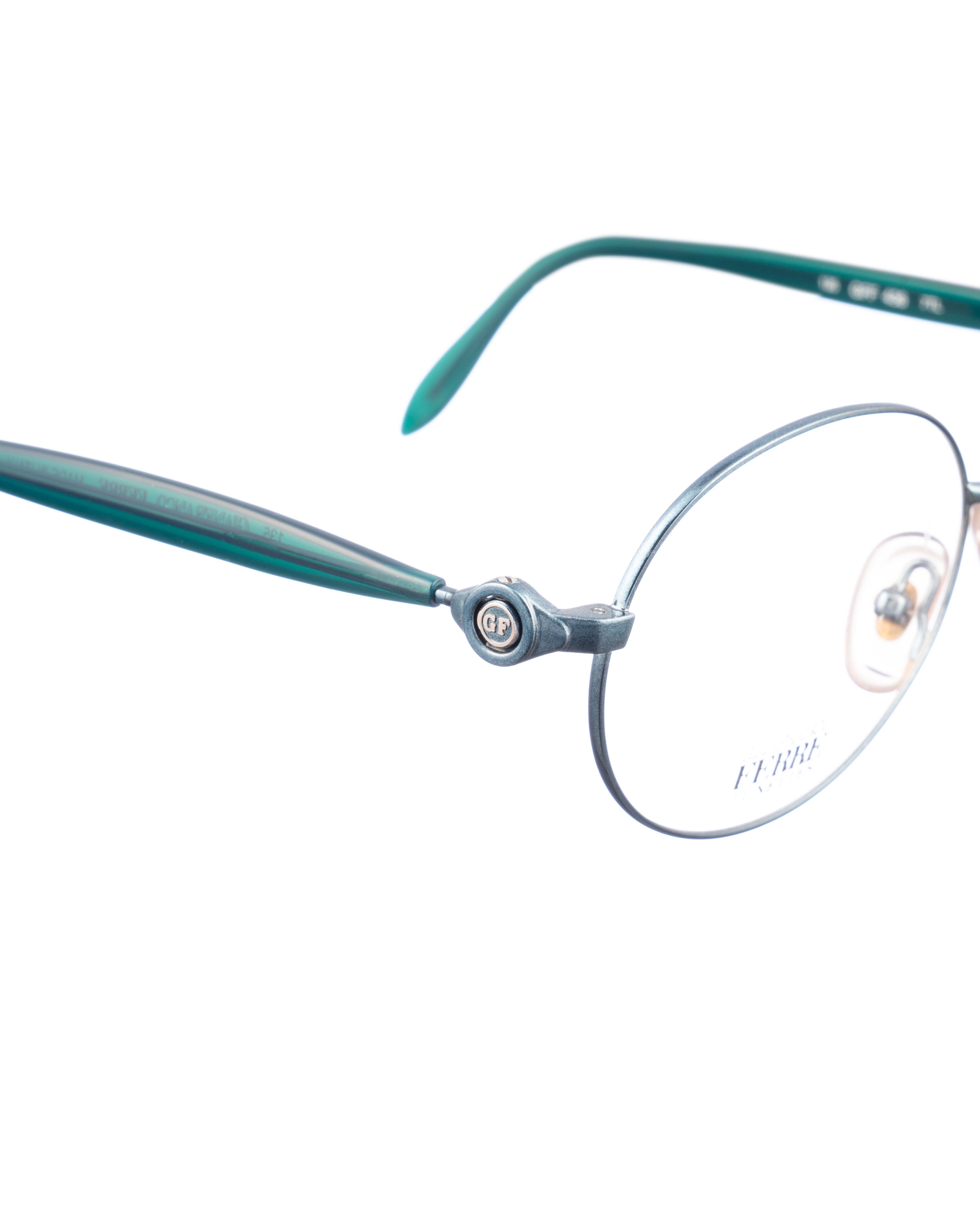 Gianfranco Ferre Gianfranco Ferre 00s Emerald Green Oval Glasses Size ONE SIZE - 3 Thumbnail