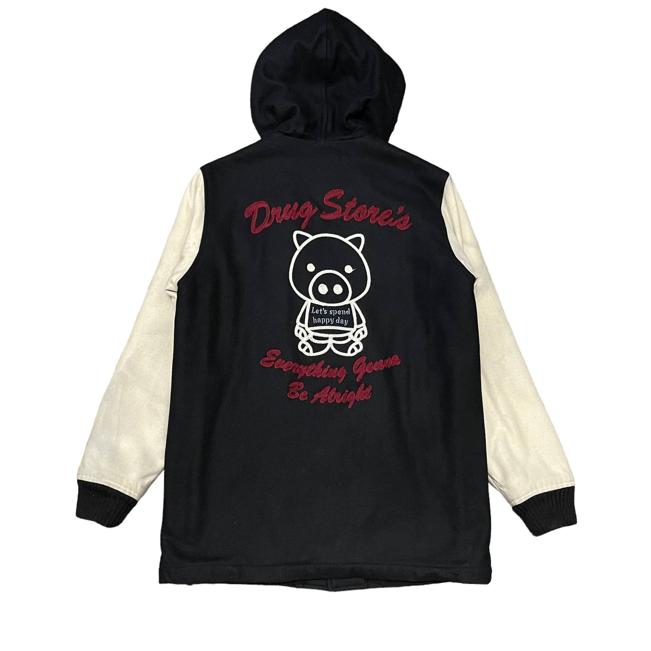Japanese Brand Vintage Drug Store's Varsity Hooded Jacket Size US M / EU 48-50 / 2 - 1 Thumbnail