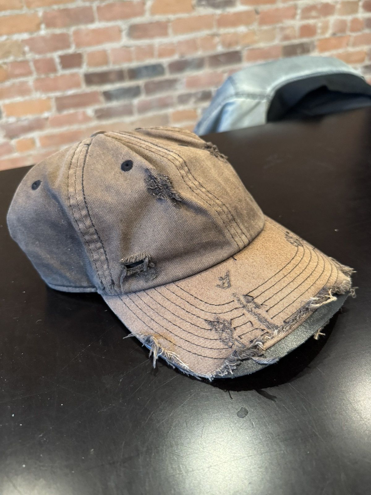Greg Ross GREG ROSS Distressed Cap Size ONE SIZE - 2 Thumbnail