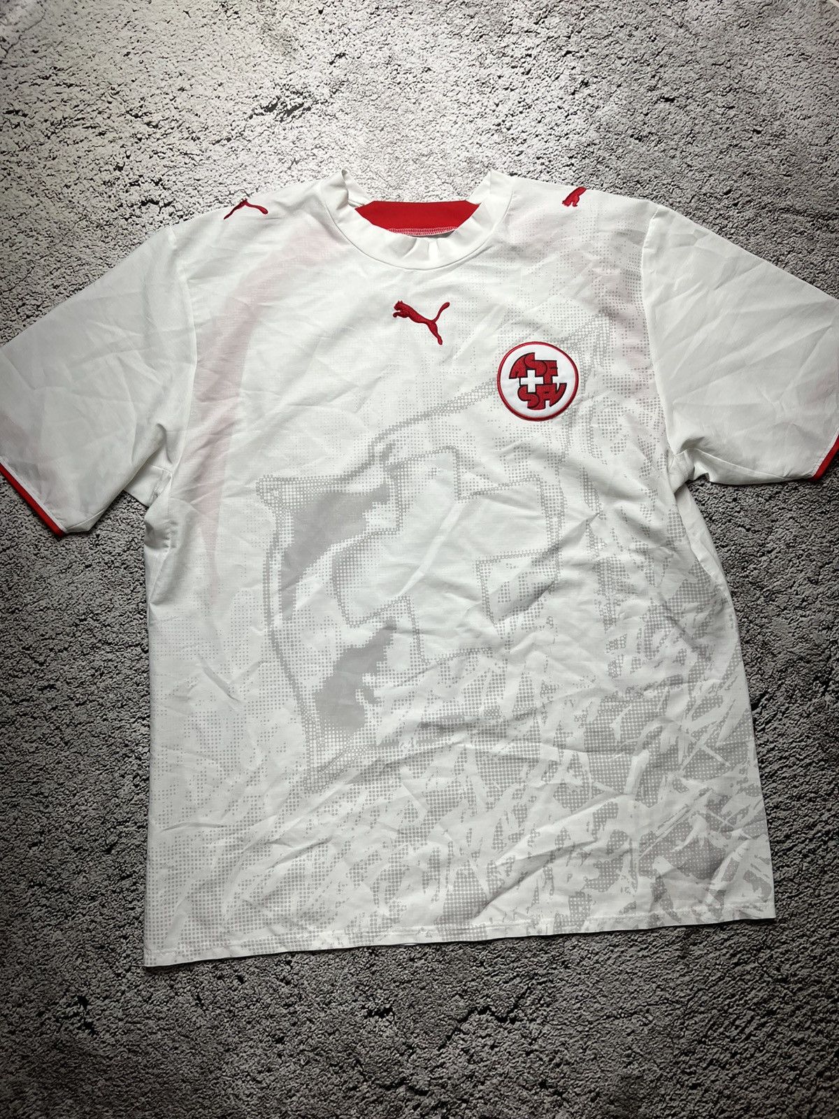 Puma 2006-2008 Swiss Switzerland national football puma jersey Size US L / EU 52-54 / 3 - 1 Thumbnail