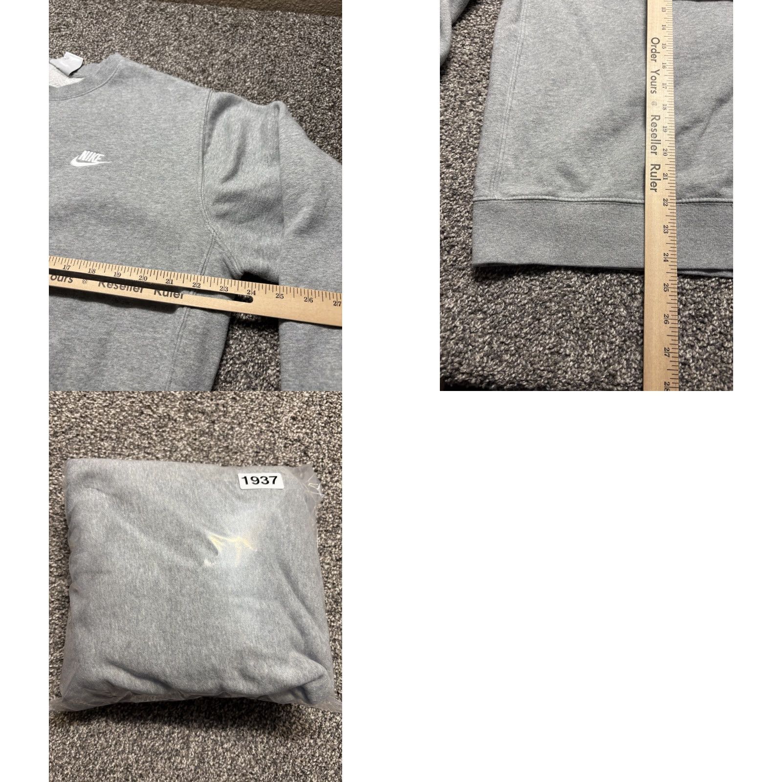 Nike Nike Sweatshirt Mens Large Gray Club Fleece Crewneck Pullover Minimalist Size US L / EU 52-54 / 3 - 8 Thumbnail
