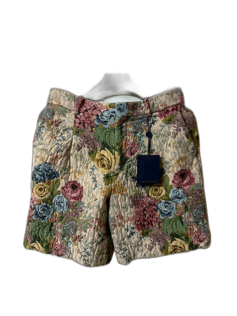 Louis Vuitton Louis Vuitton Flower Logo Denim Shorts Size US 42 / EU 58 - 1 Thumbnail