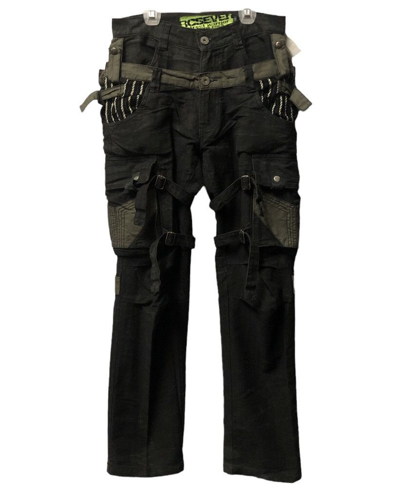 If Six Was Nine × Japanese Brand × Le Grande Bleu (L.G.B.) BLUE INC BONDAGE PANT MULTI POCKET CARGO STYLE DOUBLE WAIST Size US 30 / EU 46 - 10 Thumbnail