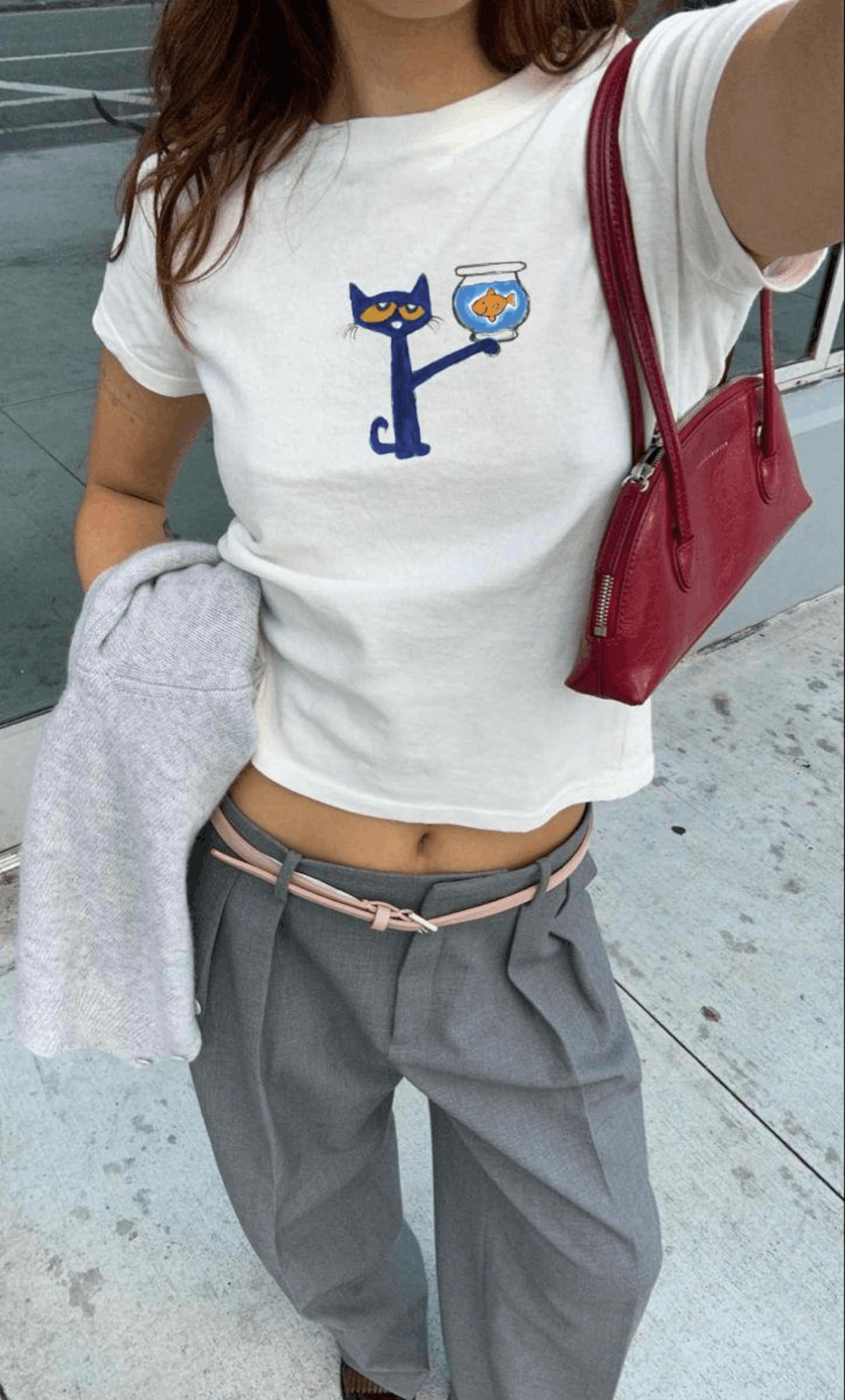 Other Y2K Fish Bowl Pete Cat Baby Tee Size M / US 6-8 / IT 42-44 - 1 Thumbnail